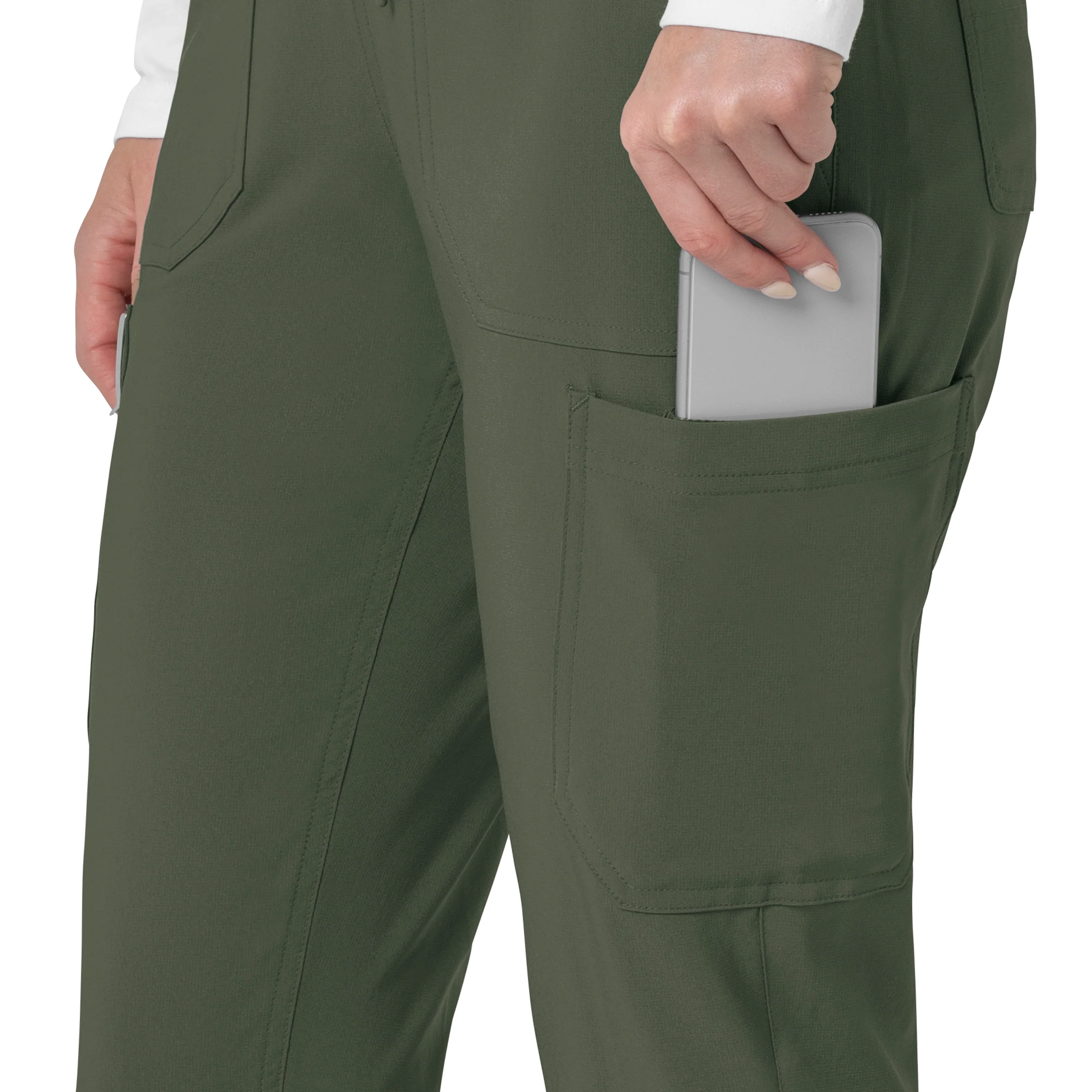 Carhartt Force Cross-Flex Women's Cargo Jogger Scrub Pant - Olive - Image 8