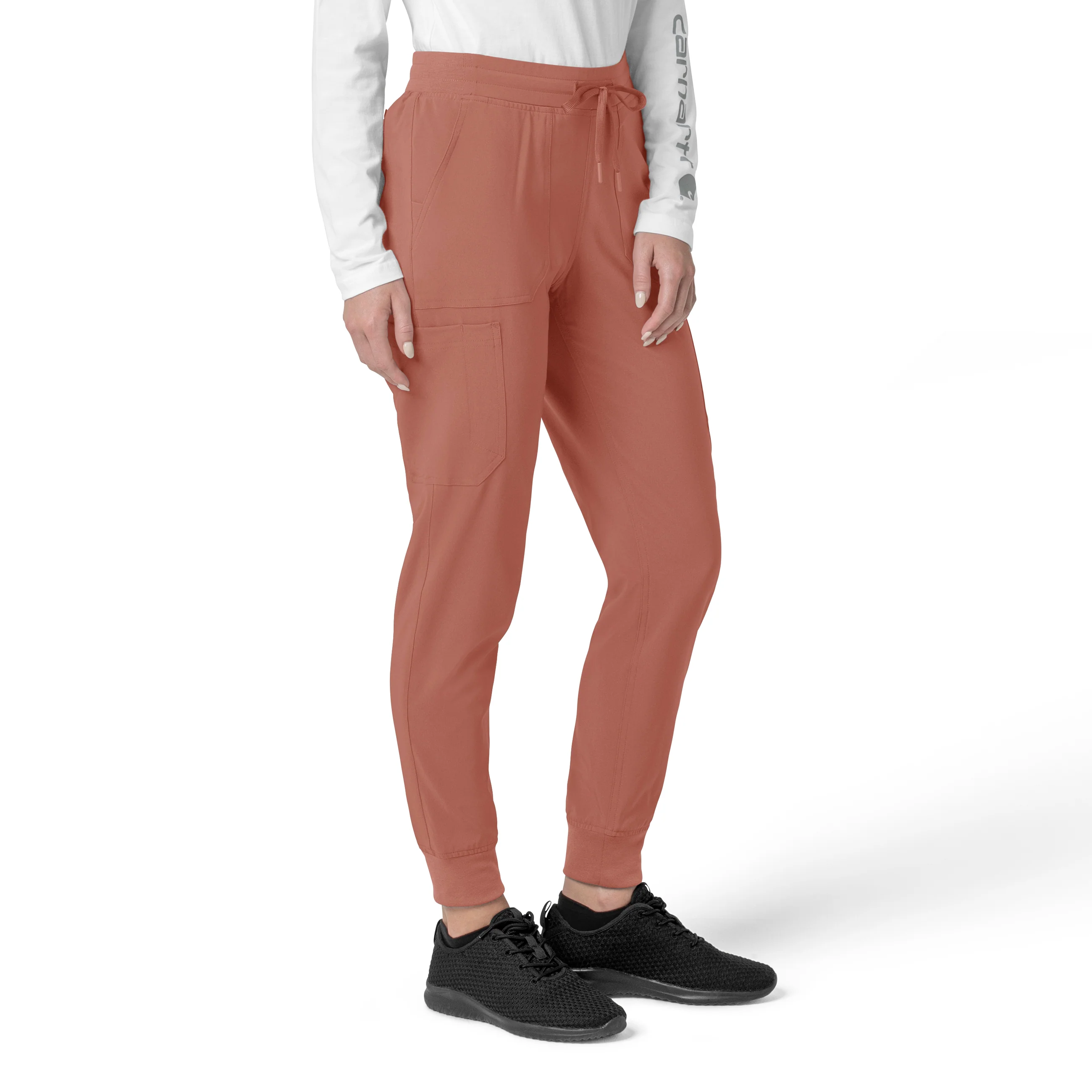 Carhartt Force Cross-Flex Women's Cargo Jogger Scrub Pant - Wildrose - Image 4