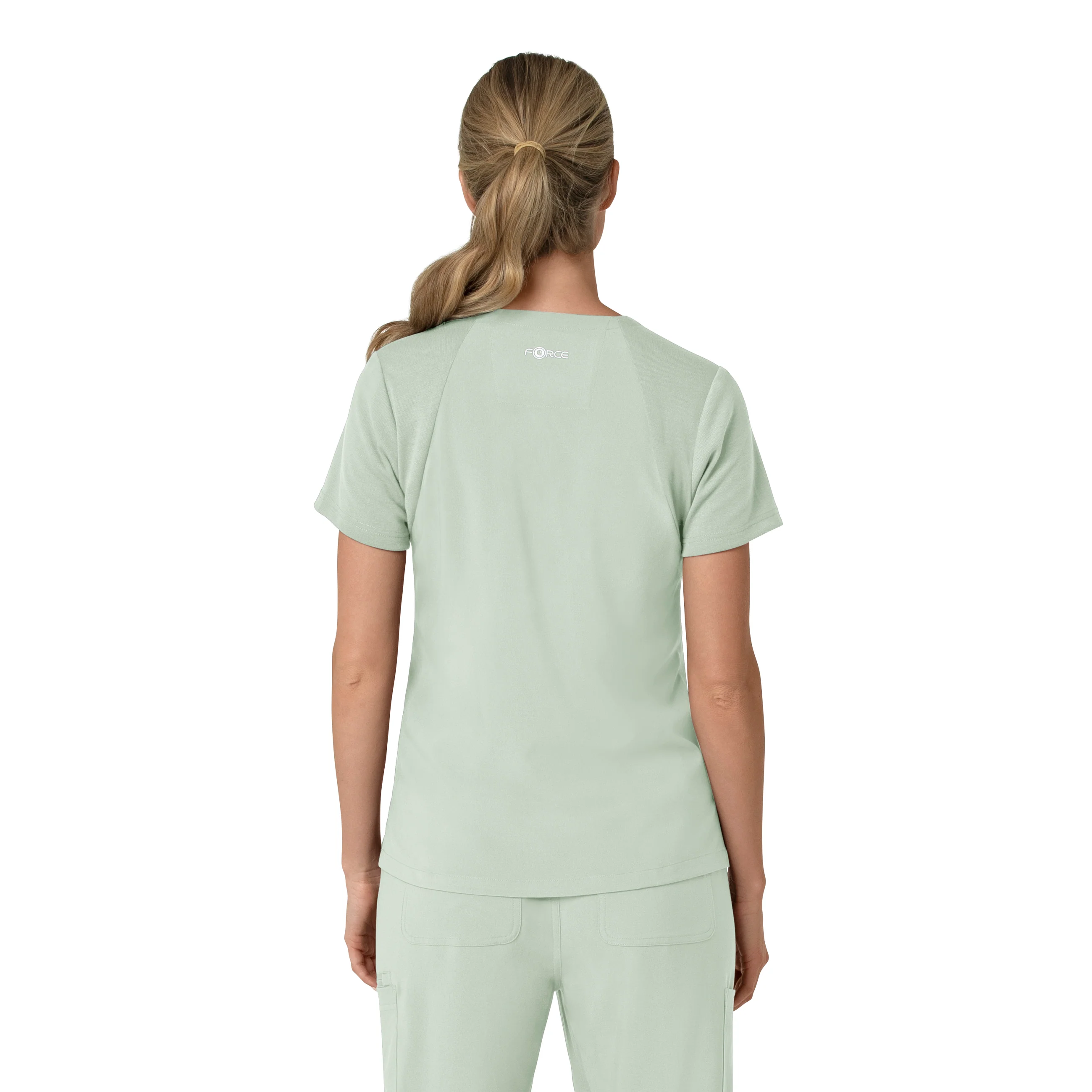 Carhartt Force Cross-Flex Women's Flex Panel V-Neck Scrub Top - Big Sky - Image 2