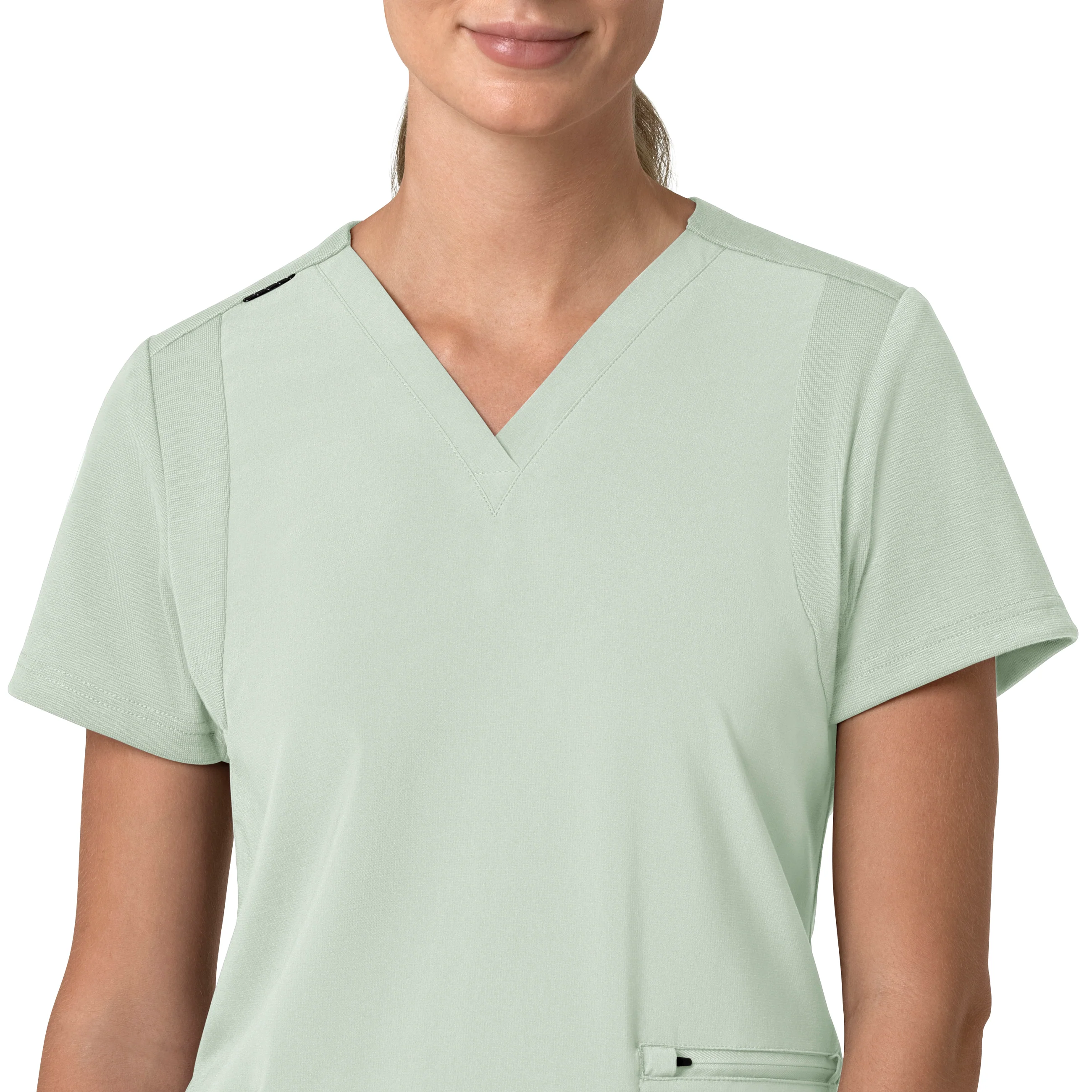 Carhartt Force Cross-Flex Women's Flex Panel V-Neck Scrub Top - Big Sky - Image 5