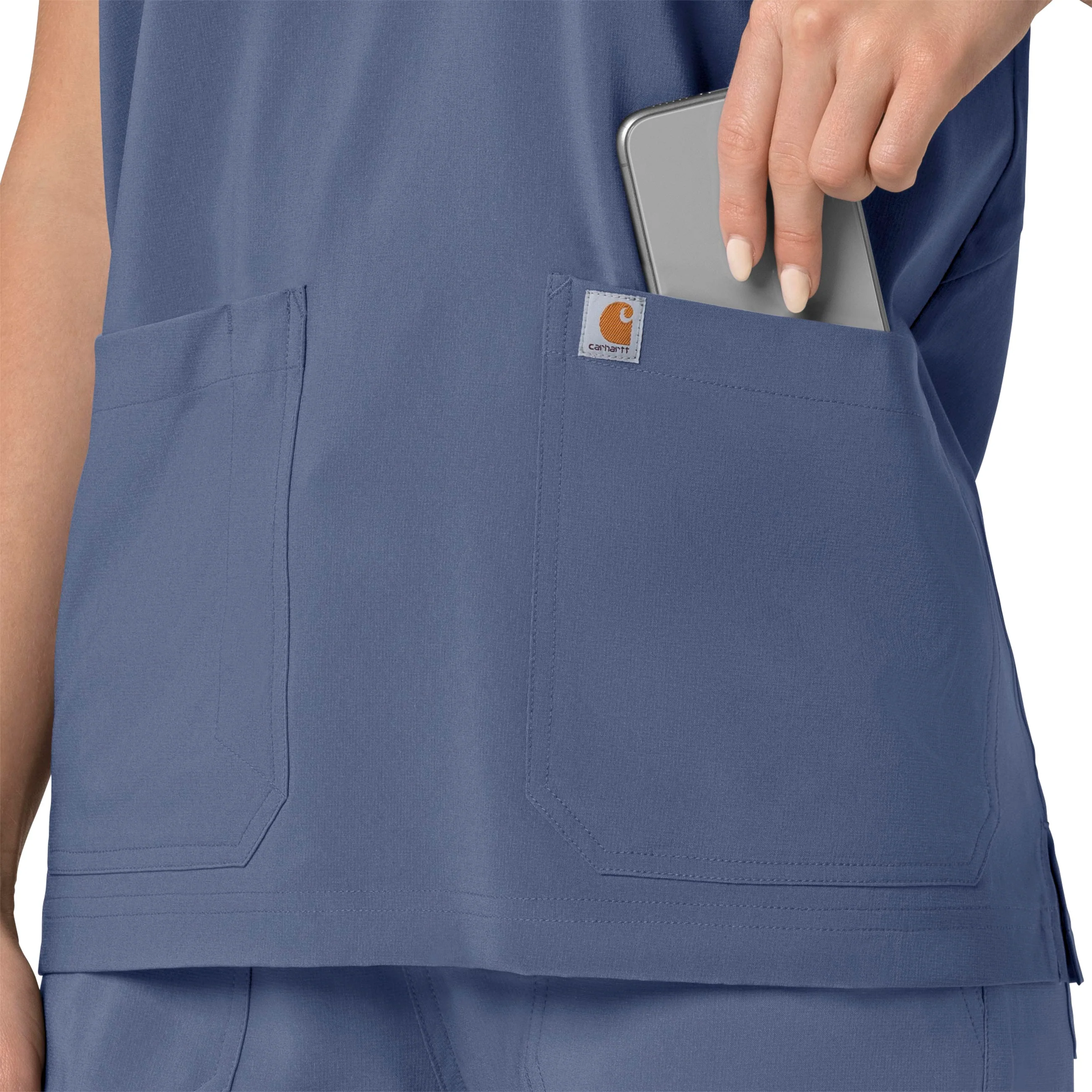 Carhartt Force Cross-Flex Women's Oversized V-Neck Scrub Top - Riverside - Image 10