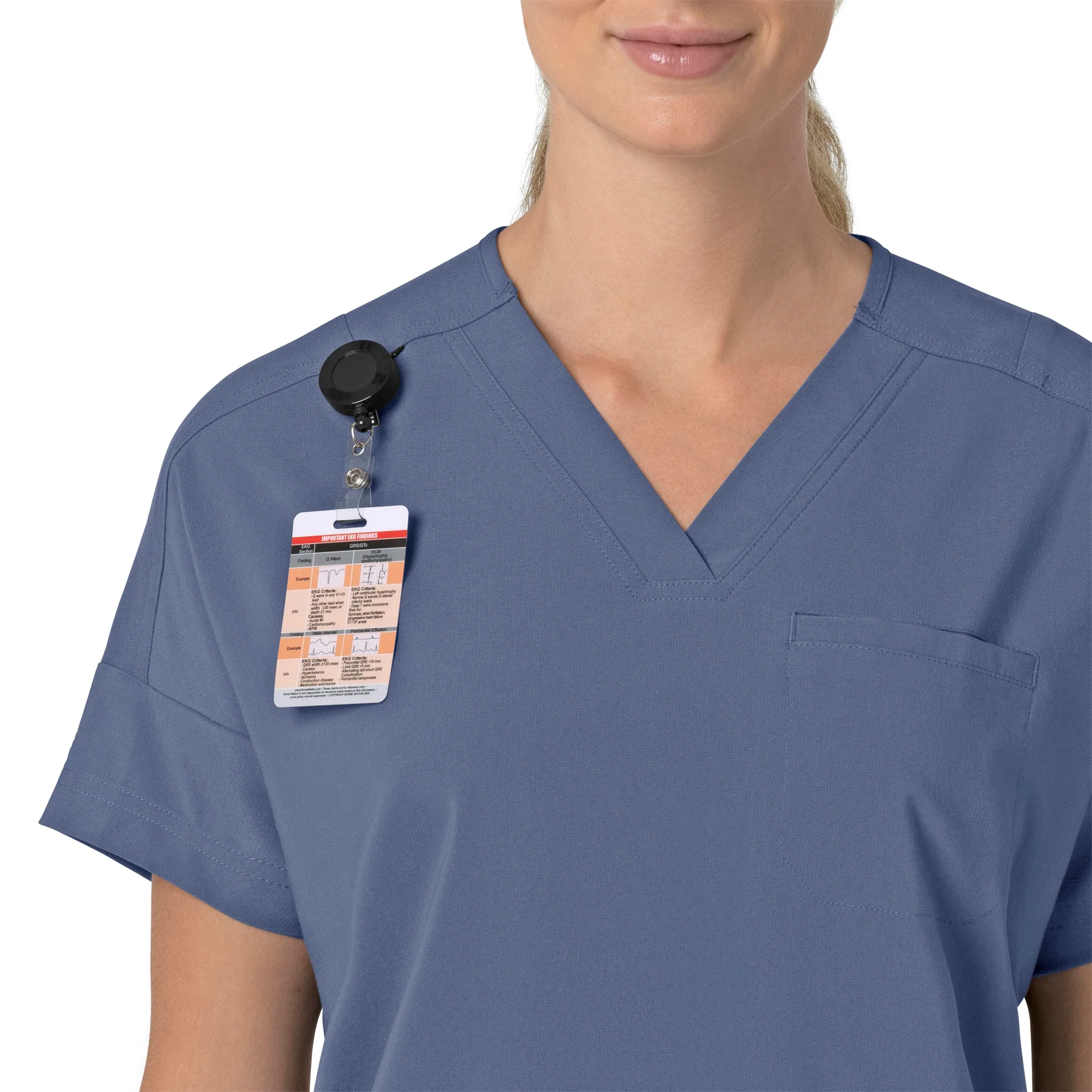 Carhartt Force Cross-Flex Women's Oversized V-Neck Scrub Top - Riverside - Image 6