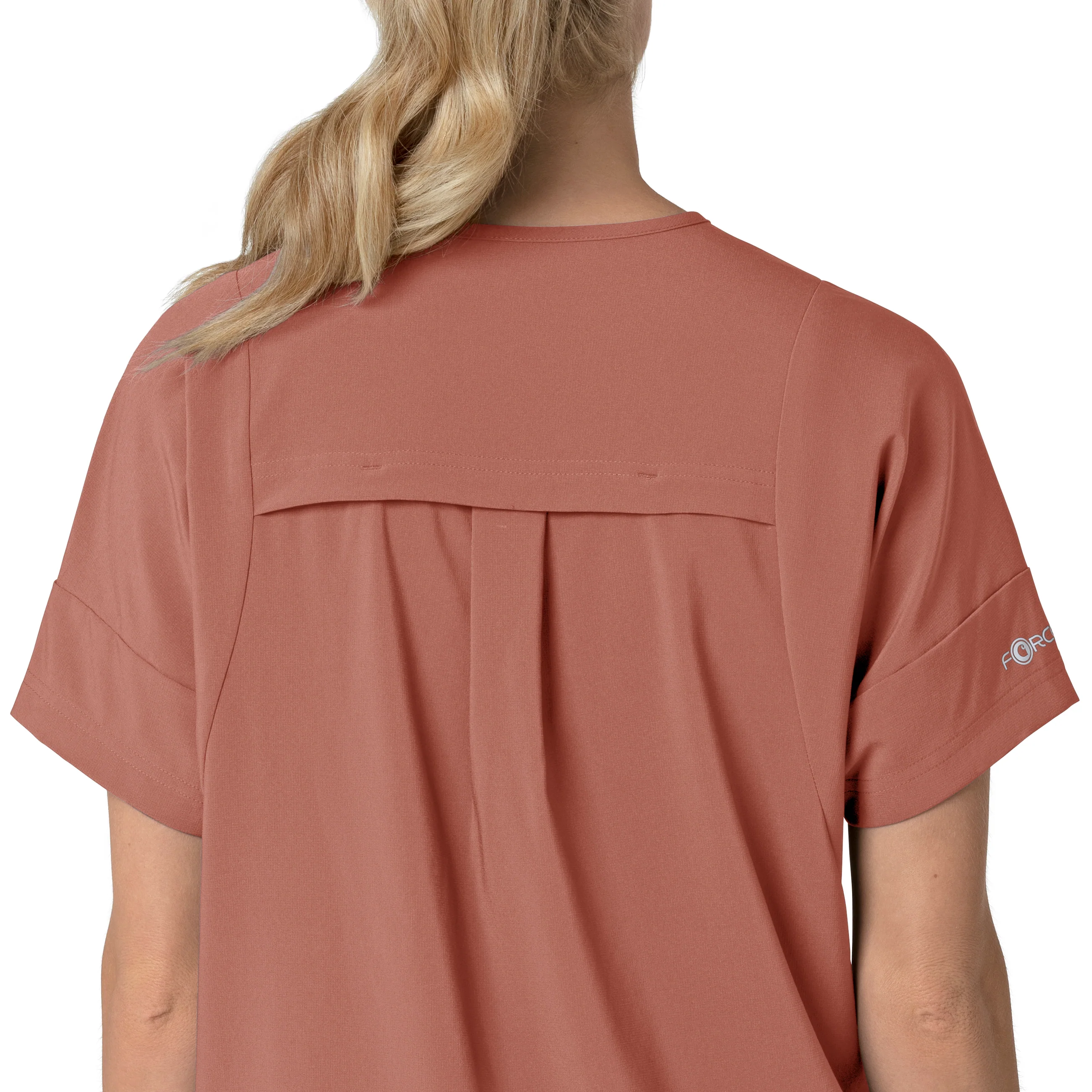 Carhartt Force Cross-Flex Women's Oversized V-Neck Scrub Top - Wildrose - Image 7