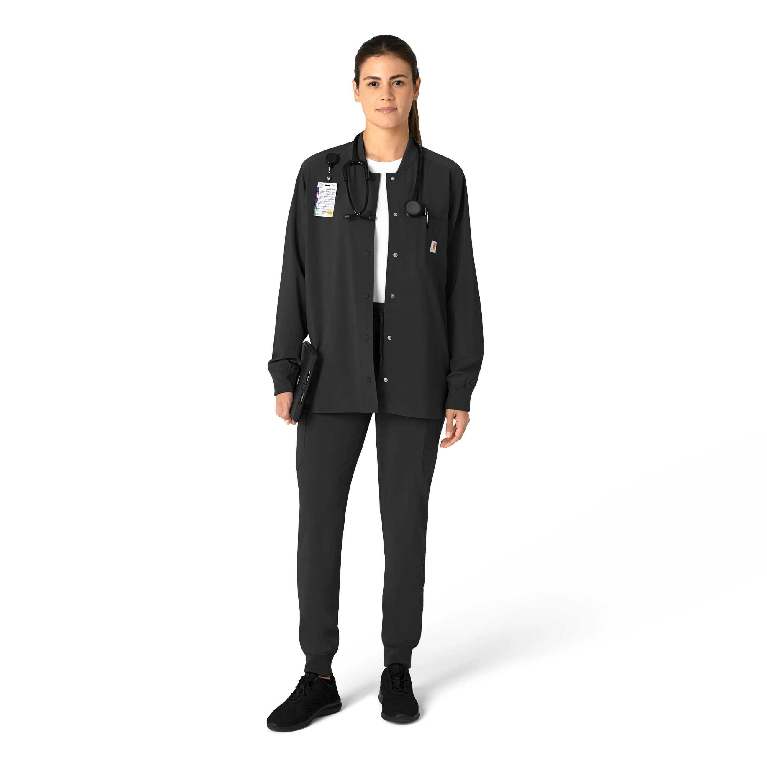 Carhartt Force Cross-Flex Women's Shirt Jacket - Black - Image 3