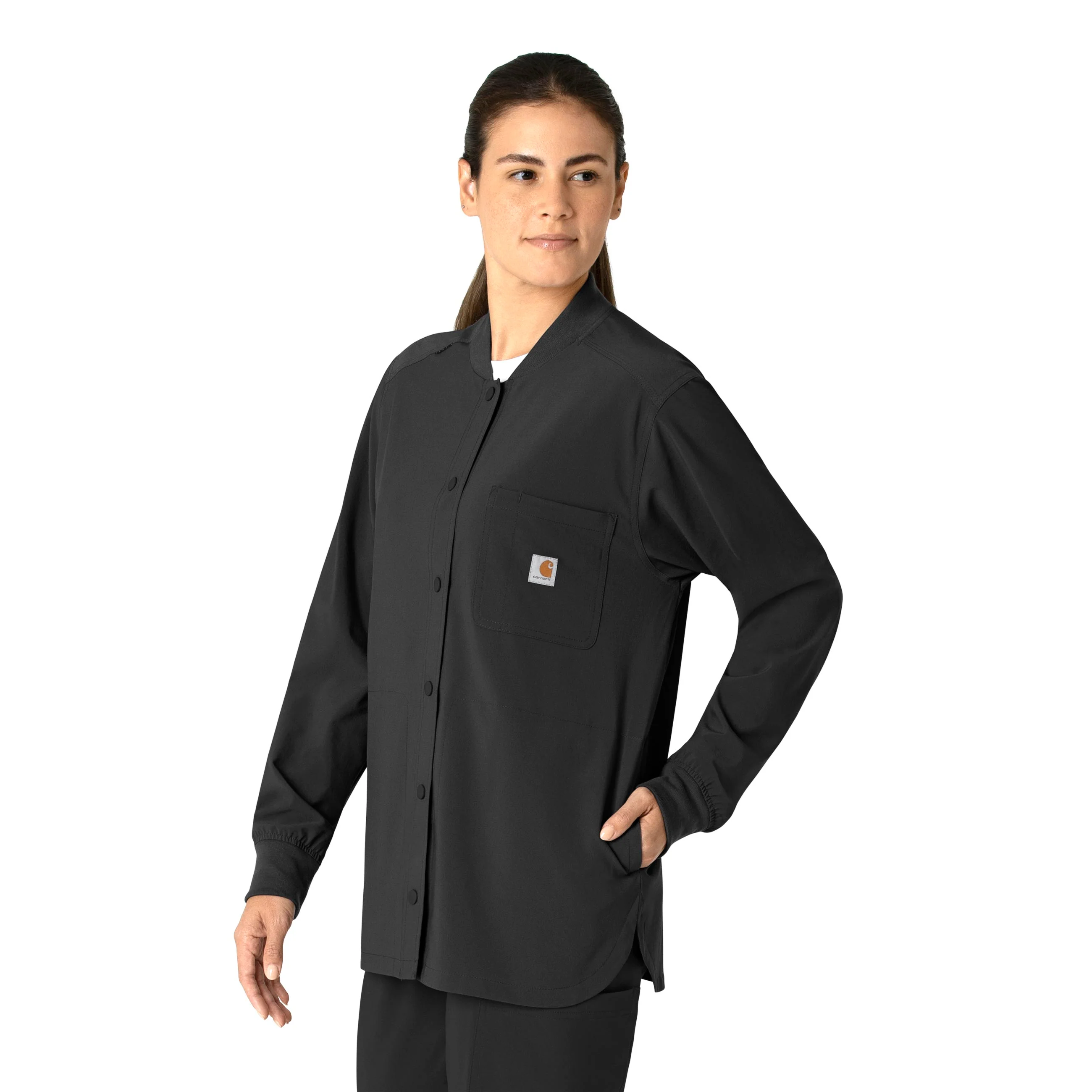 Carhartt Force Cross-Flex Women's Shirt Jacket - Black - Image 4