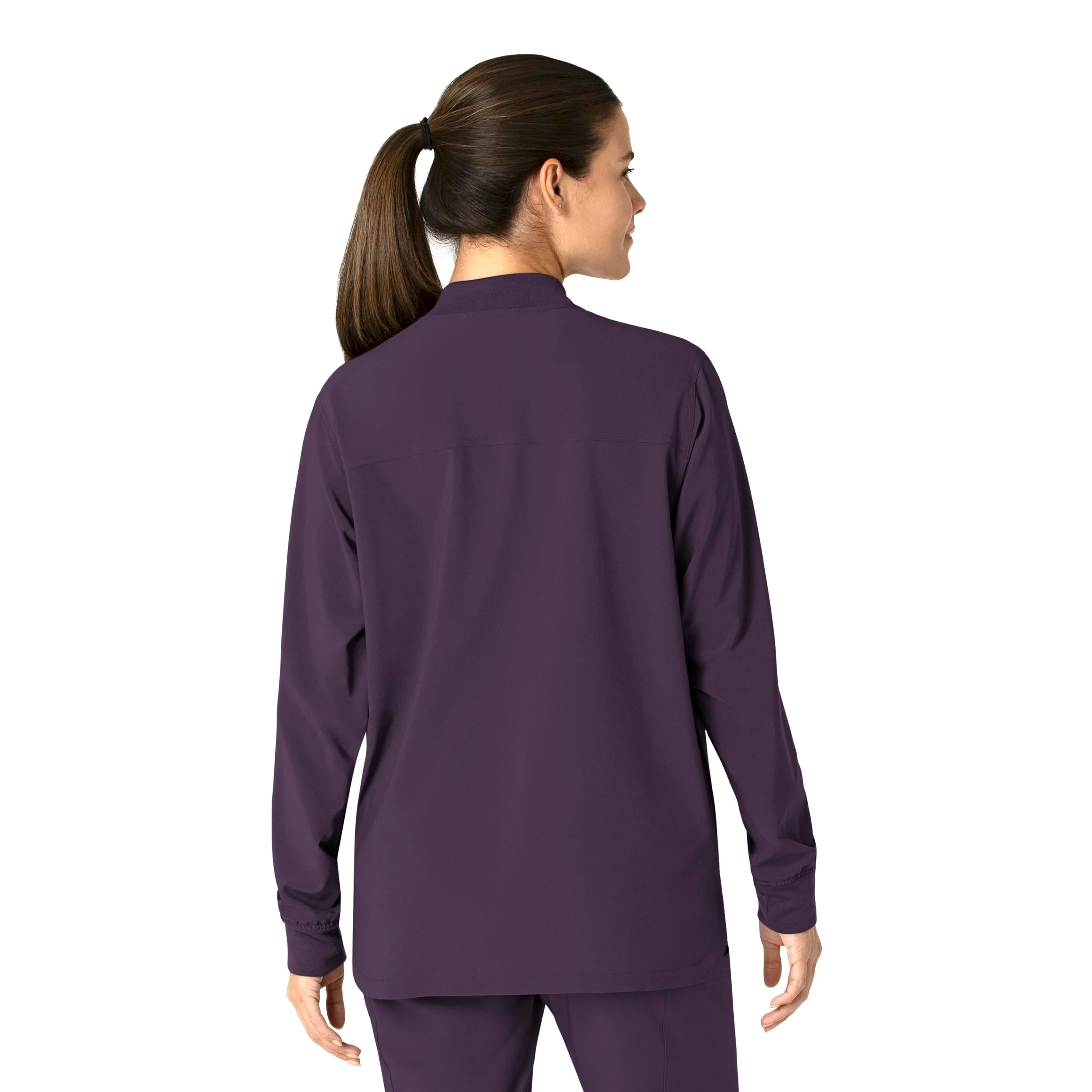 Carhartt Force Cross-Flex Women's Shirt Jacket - Black Plum - Image 2