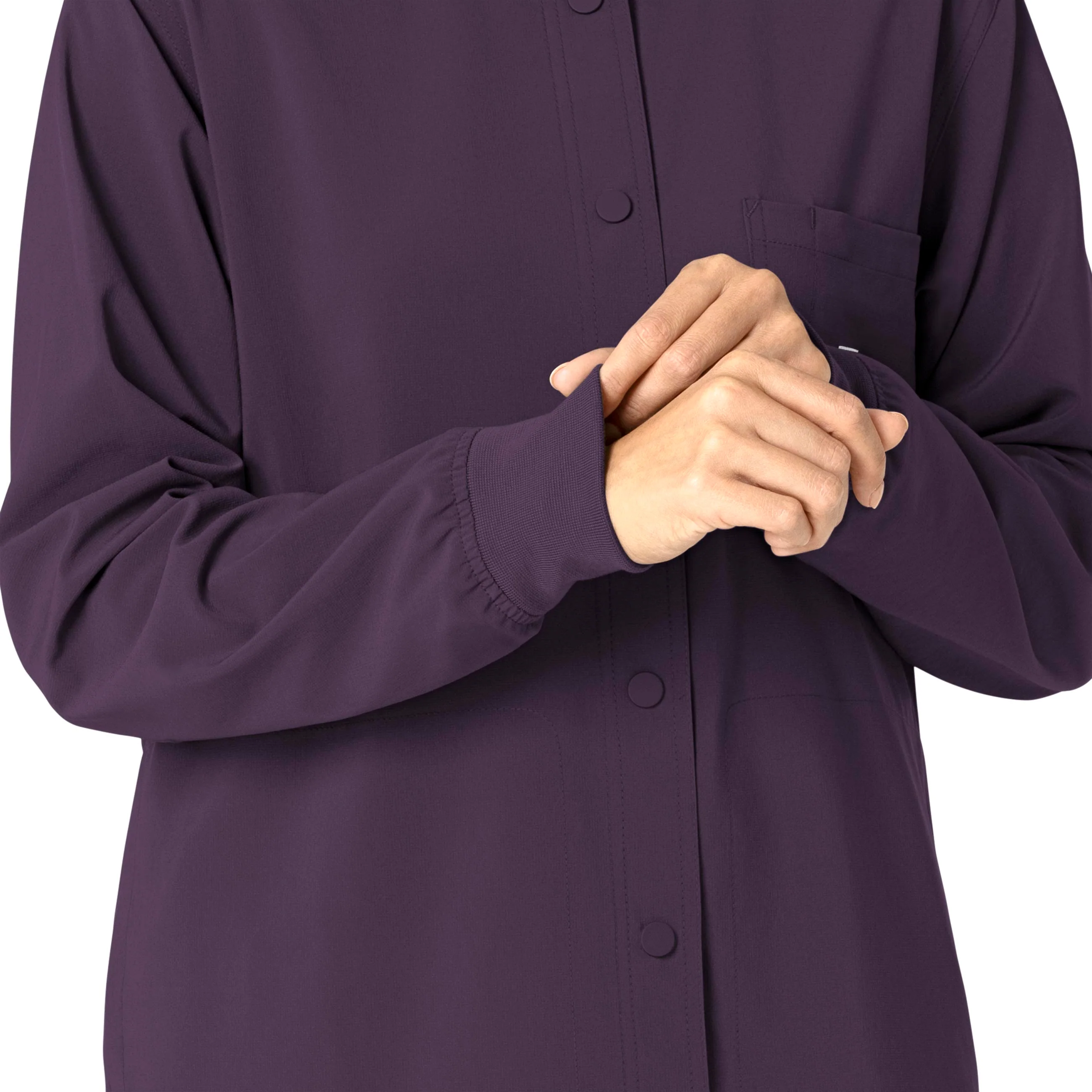 Carhartt Force Cross-Flex Women's Shirt Jacket - Black Plum - Image 9