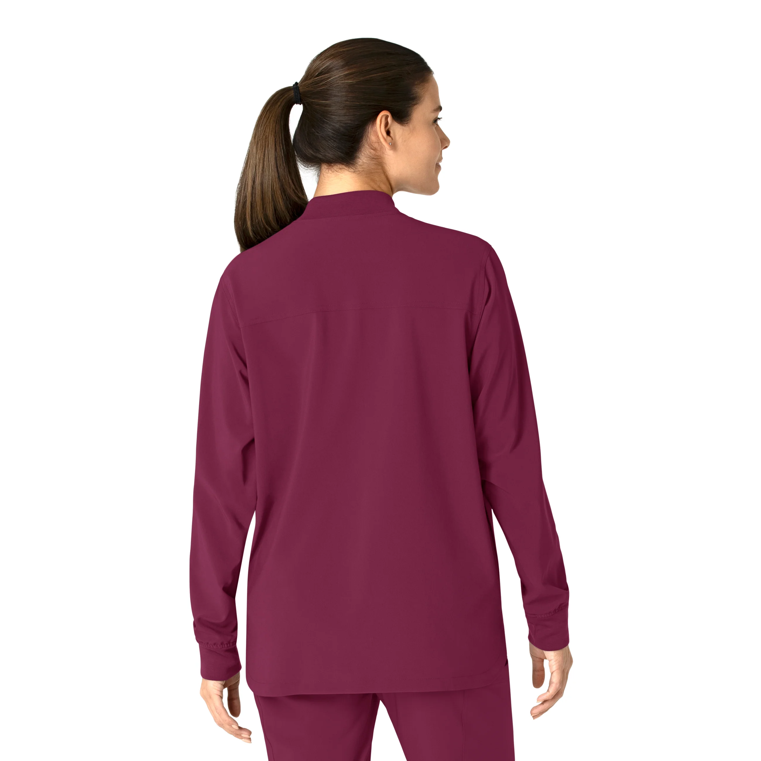 Carhartt Force Cross-Flex Women's Shirt Jacket - Wine - Image 2