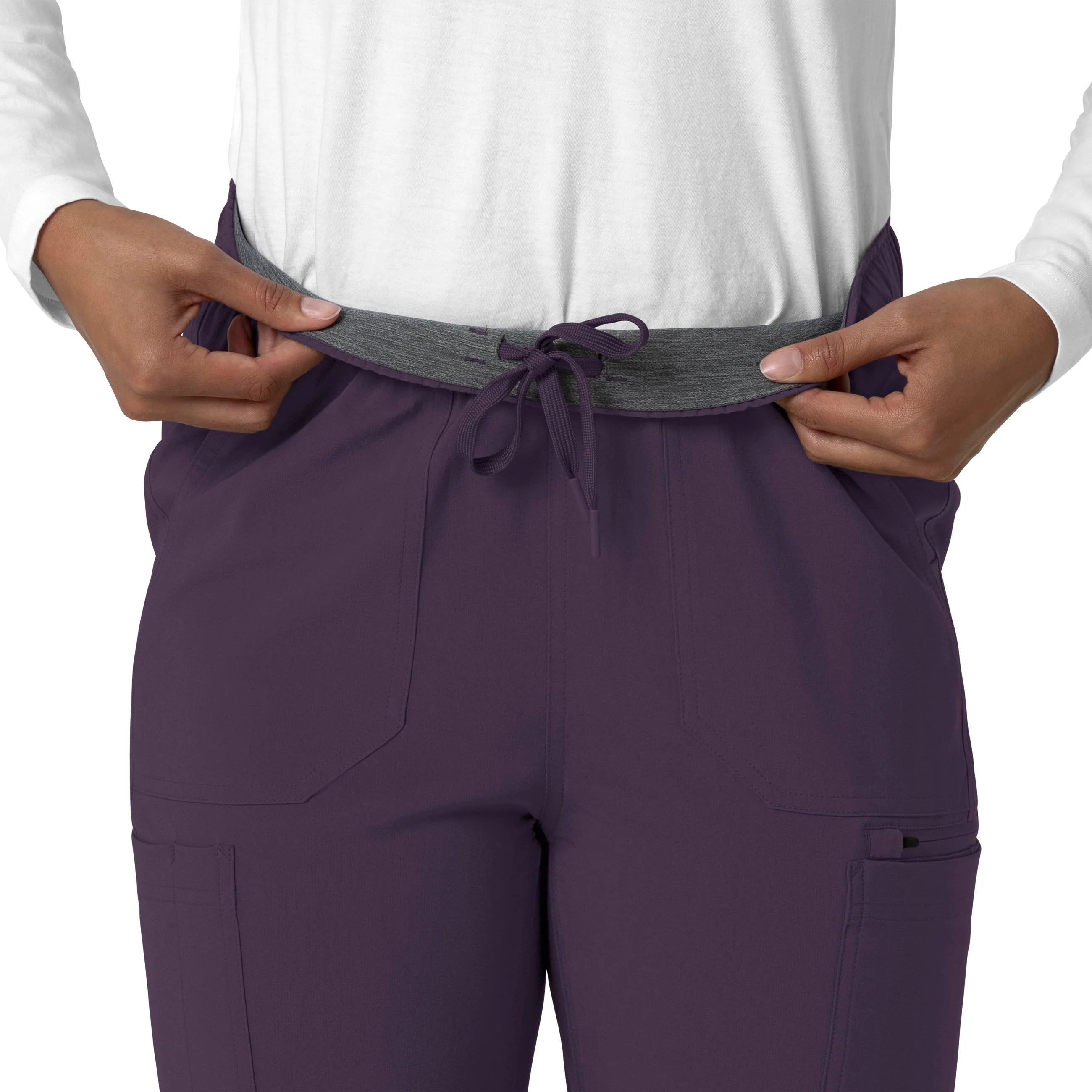 Carhartt Force Cross-Flex Women's Straight Leg Cargo Scrub Pant - Black Plum - Image 6