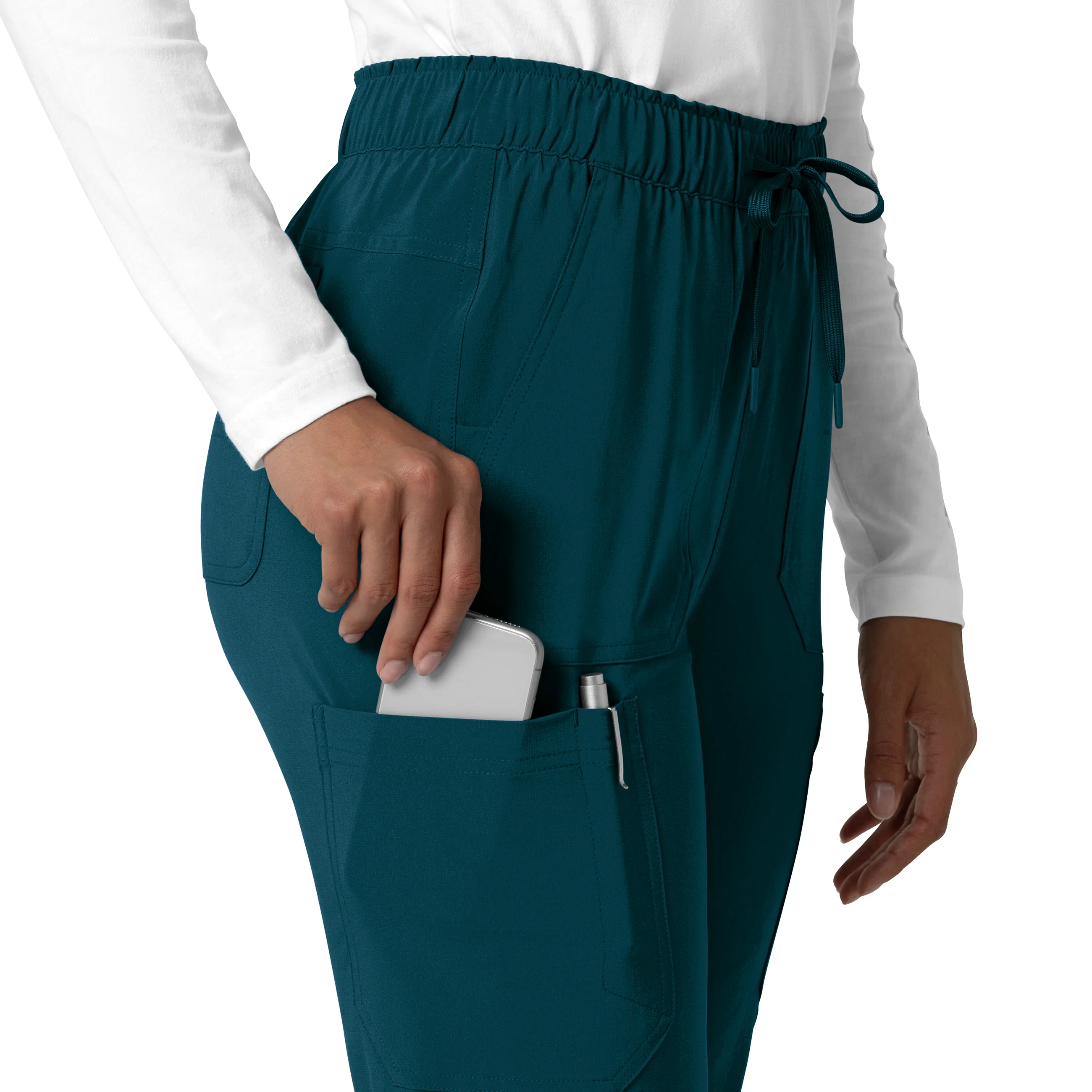 Carhartt Force Cross-Flex Women's Straight Leg Cargo Scrub Pant - Caribbean - Image 9