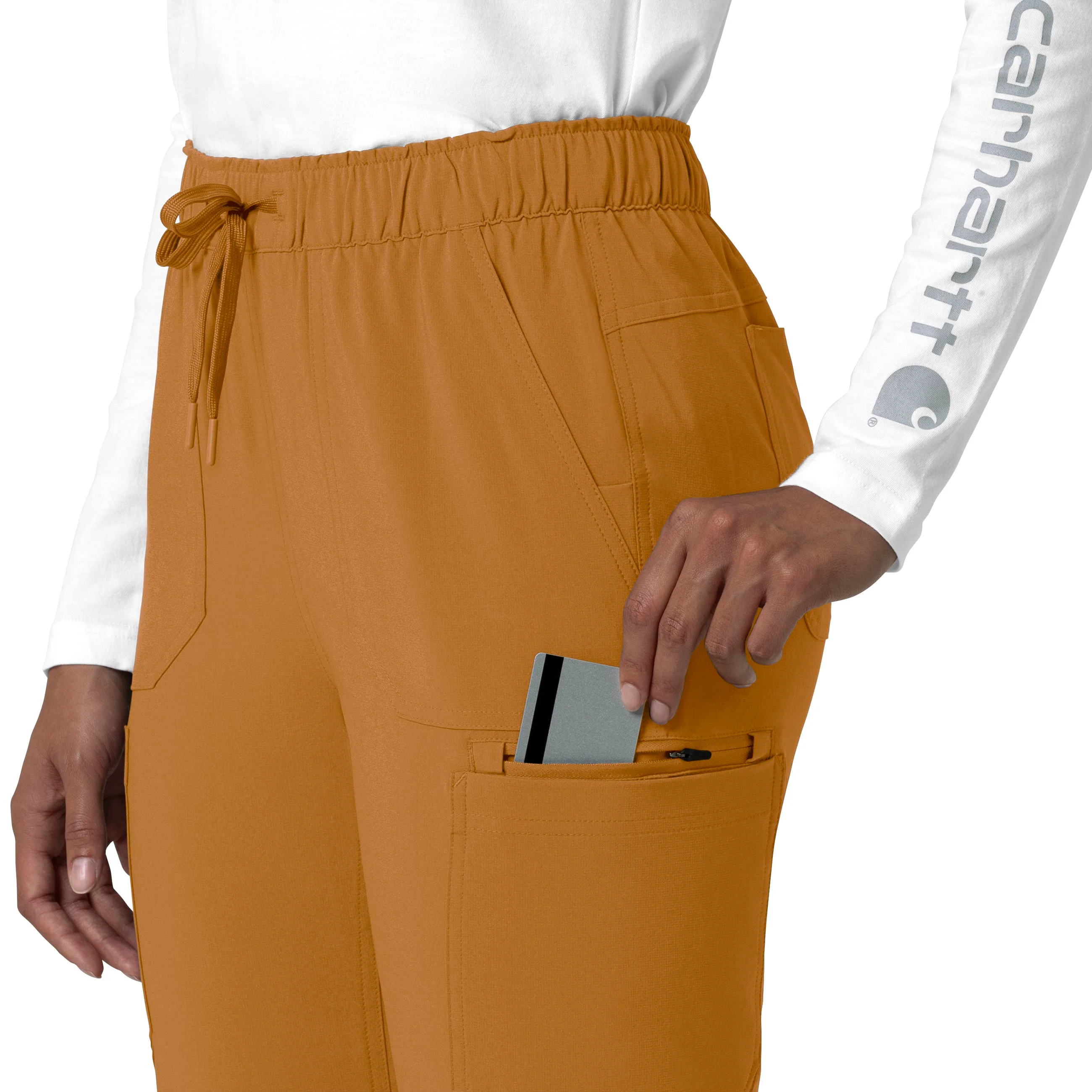 Carhartt Force Cross-Flex Women's Straight Leg Cargo Scrub Pant - Fox Brown - Image 10