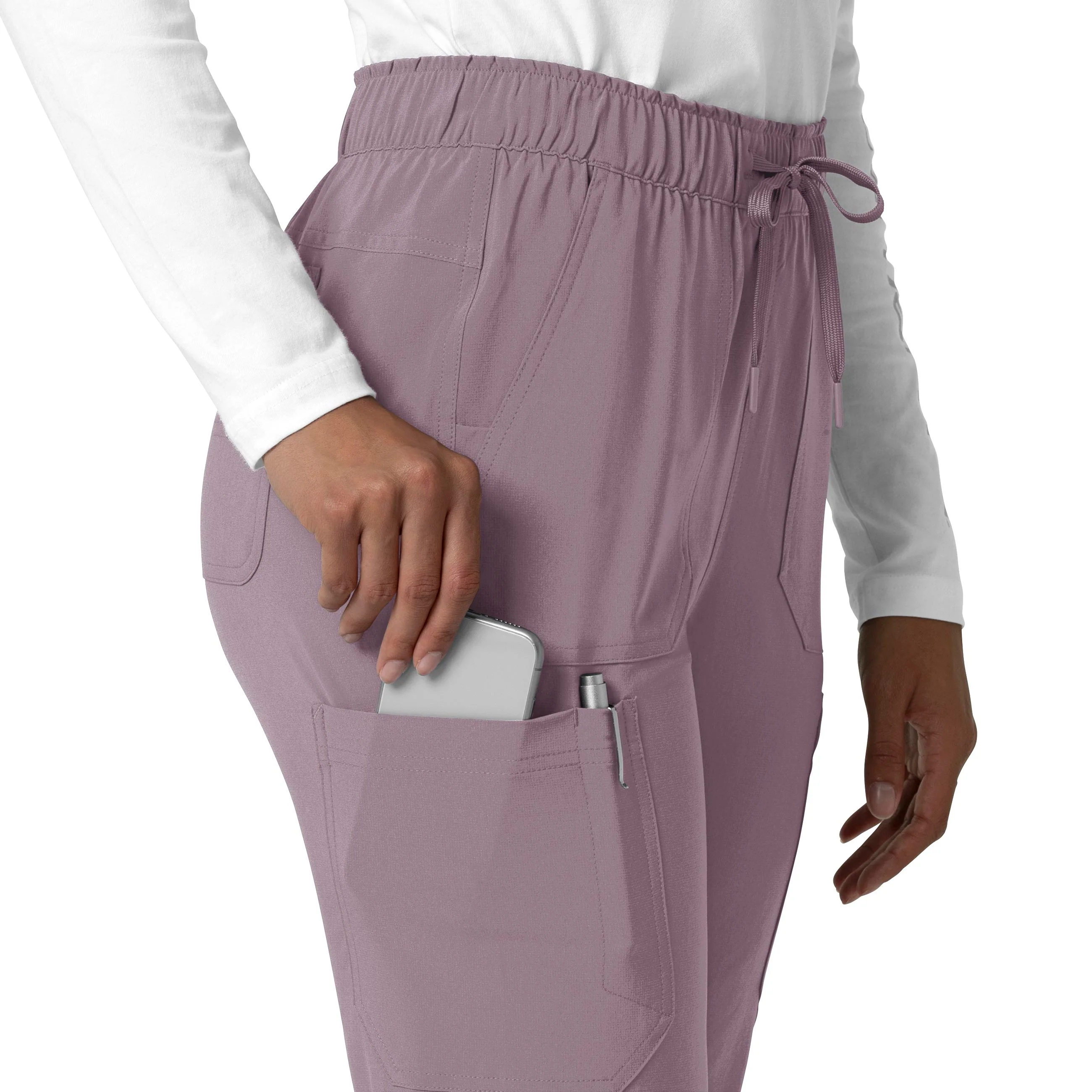 Carhartt Force Cross-Flex Women's Straight Leg Cargo Scrub Pant - Lavender Mist - Image 9