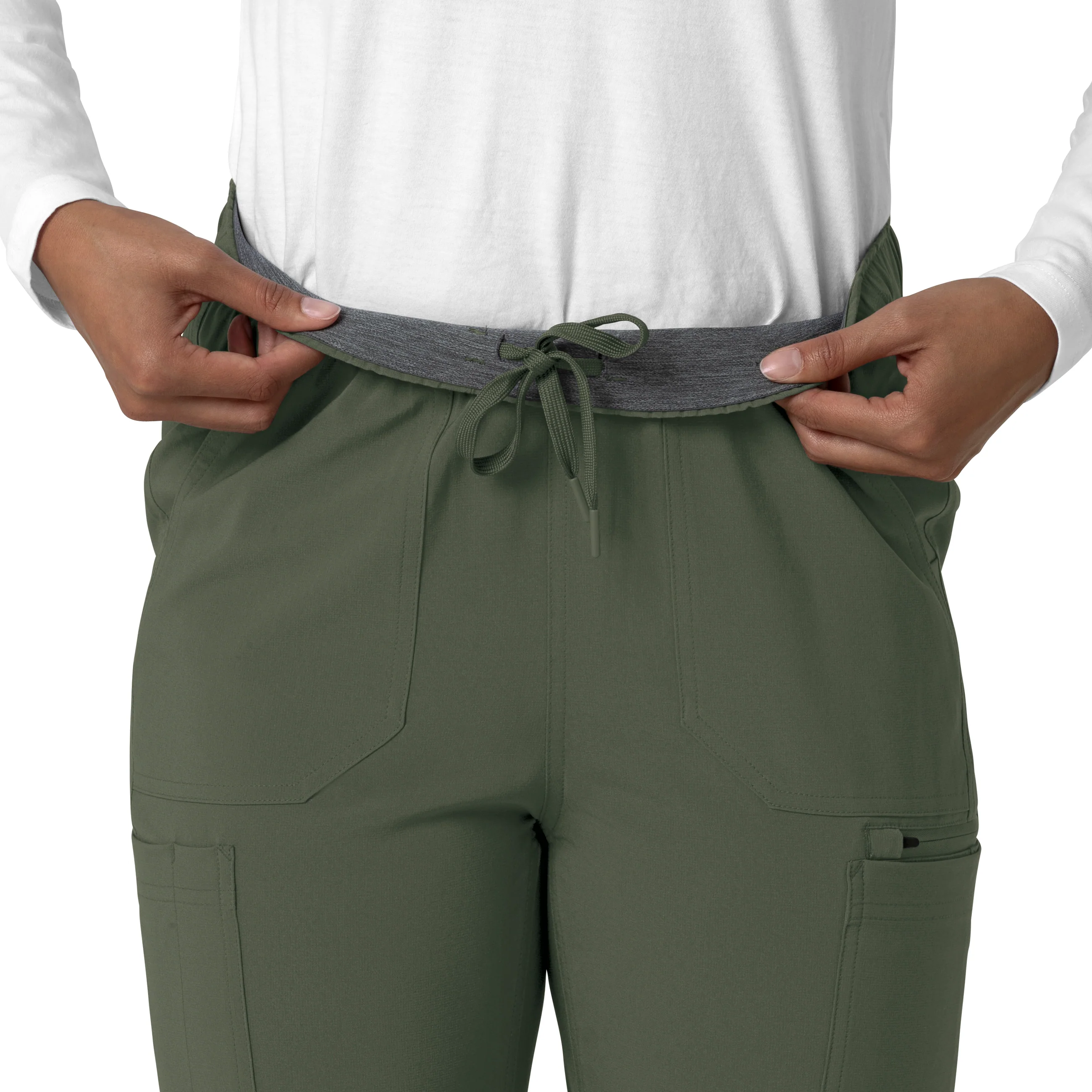 Carhartt Force Cross-Flex Women's Straight Leg Cargo Scrub Pant - Olive - Image 6