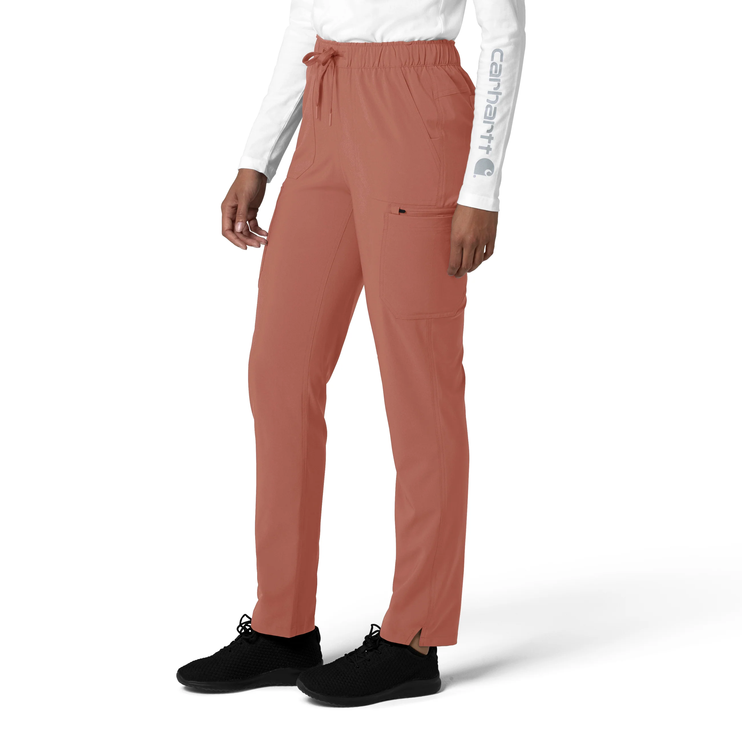 Carhartt Force Cross-Flex Women's Straight Leg Cargo Scrub Pant - Wildrose - Image 4