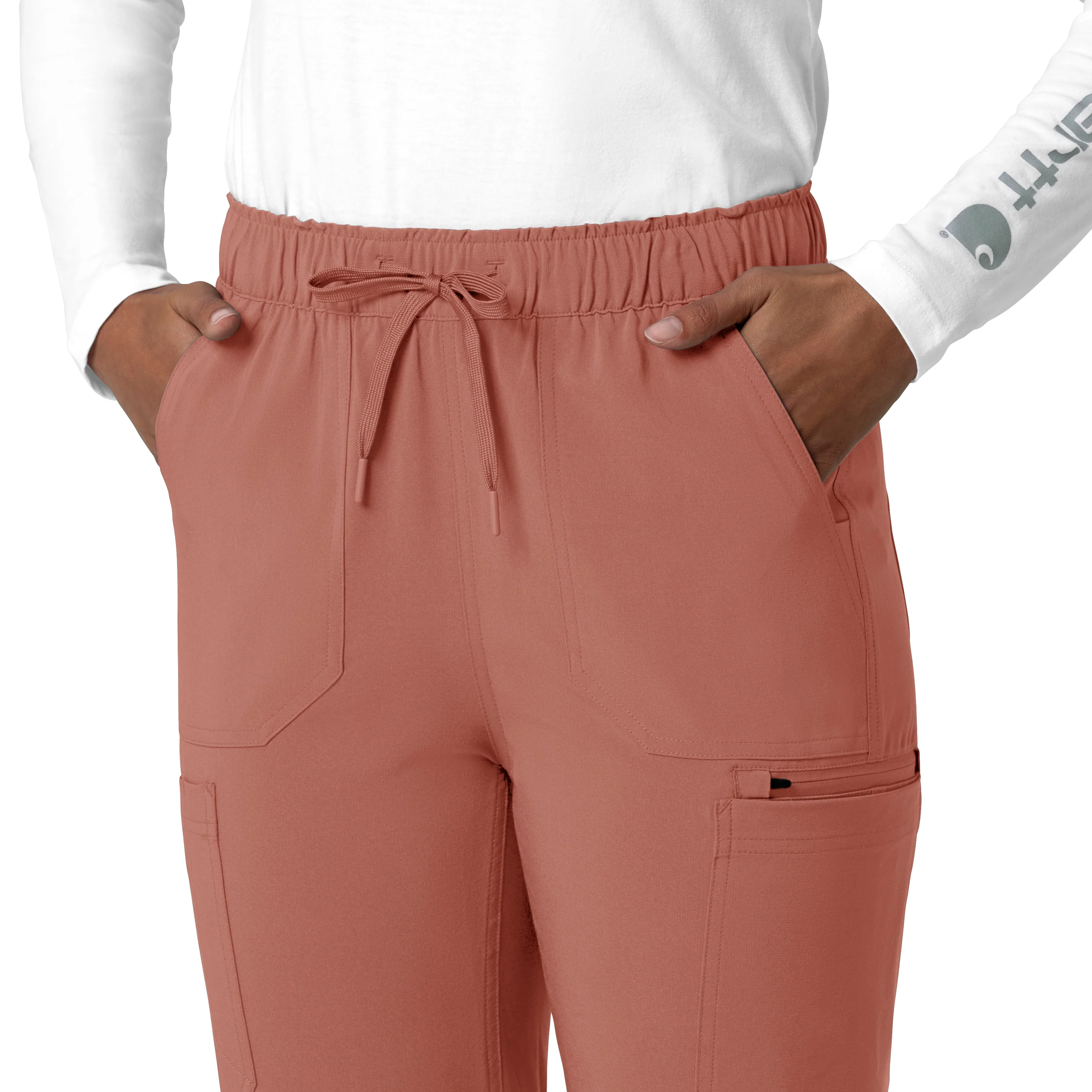 Carhartt Force Cross-Flex Women's Straight Leg Cargo Scrub Pant - Wildrose - Image 7