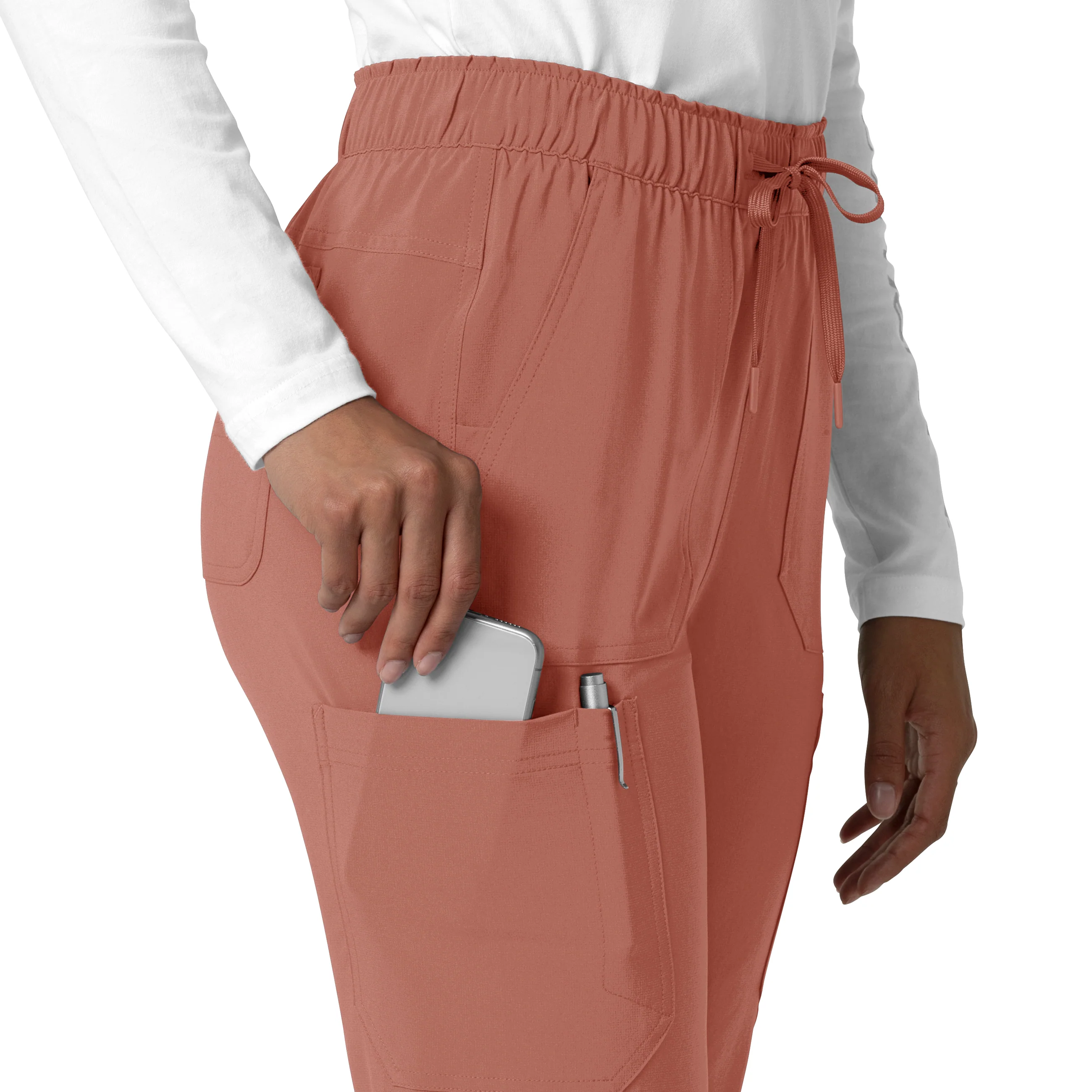 Carhartt Force Cross-Flex Women's Straight Leg Cargo Scrub Pant - Wildrose - Image 9