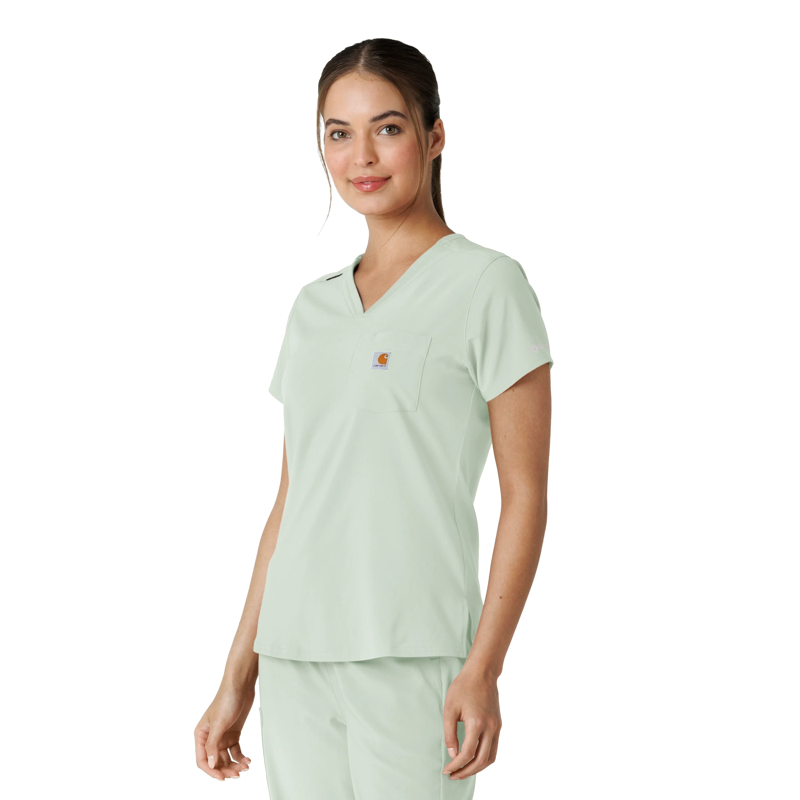 Carhartt Force Cross-Flex Women's Tuck-In Scrub Top - Big Sky - Image 4