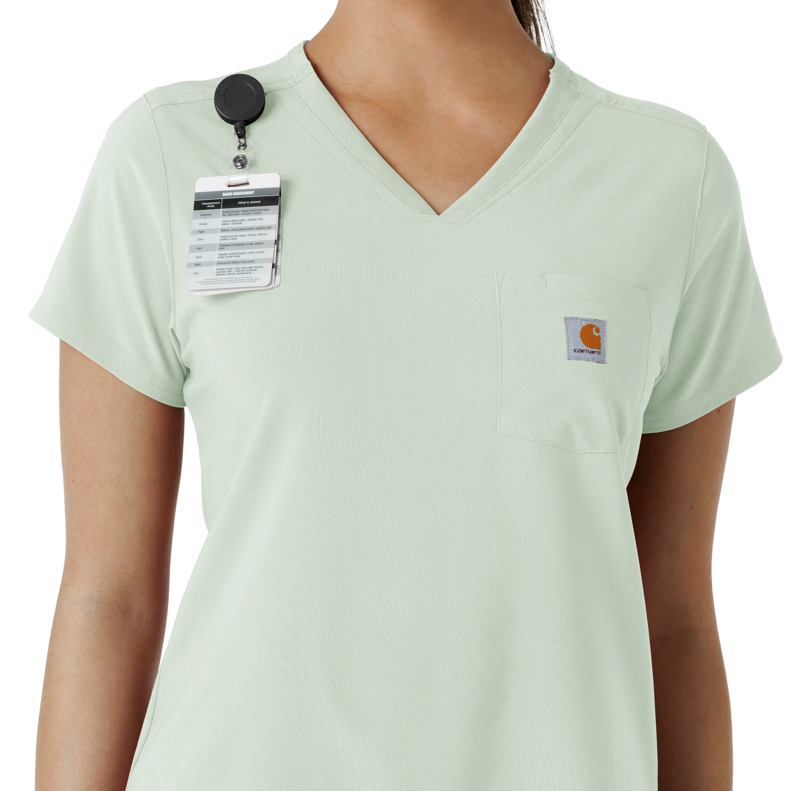 Carhartt Force Cross-Flex Women's Tuck-In Scrub Top - Big Sky - Image 6