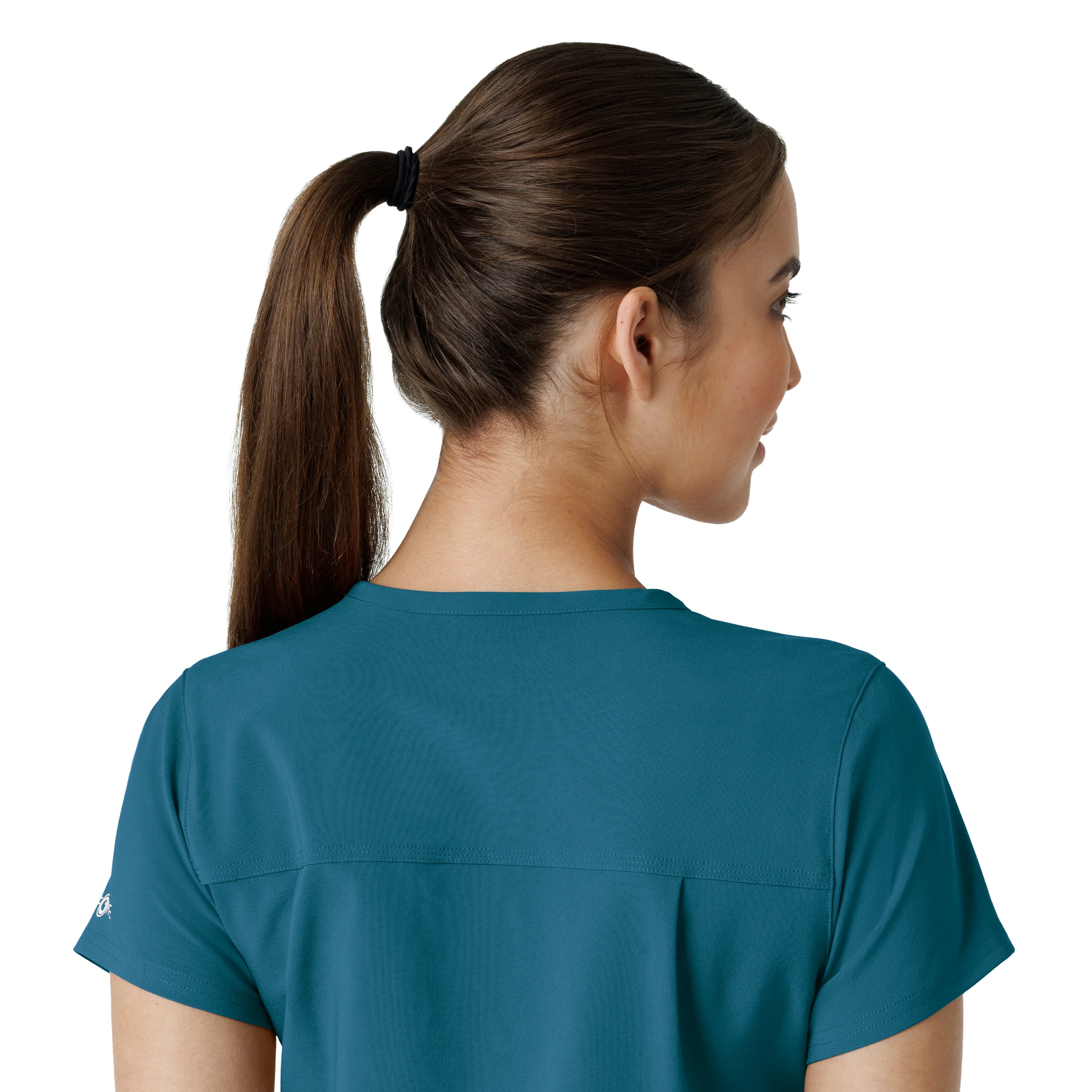 Carhartt Force Cross-Flex Women's Tuck-In Scrub Top - Caribbean - Image 7