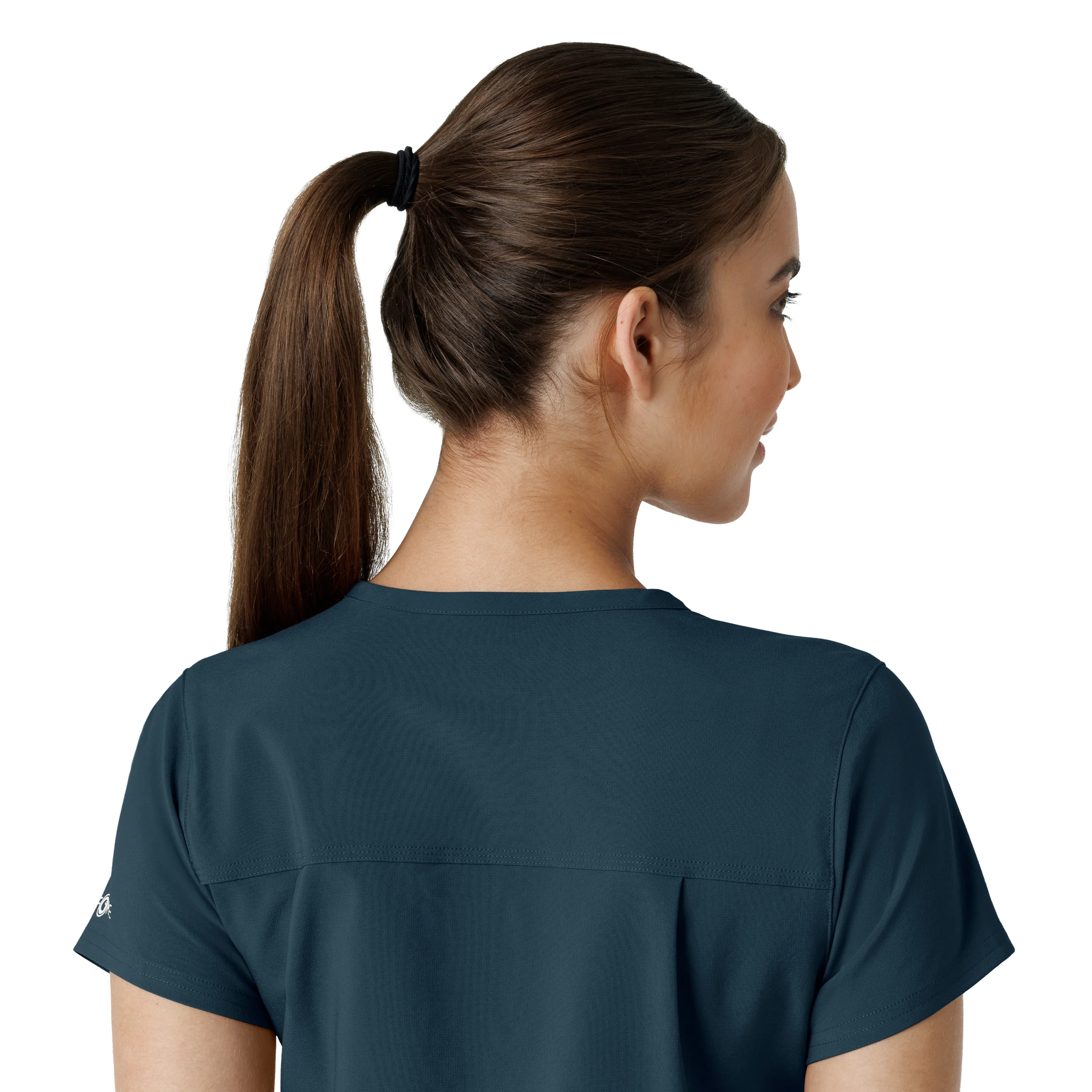 Carhartt Force Cross-Flex Women's Tuck-In Scrub Top - Deep Navy - Image 7
