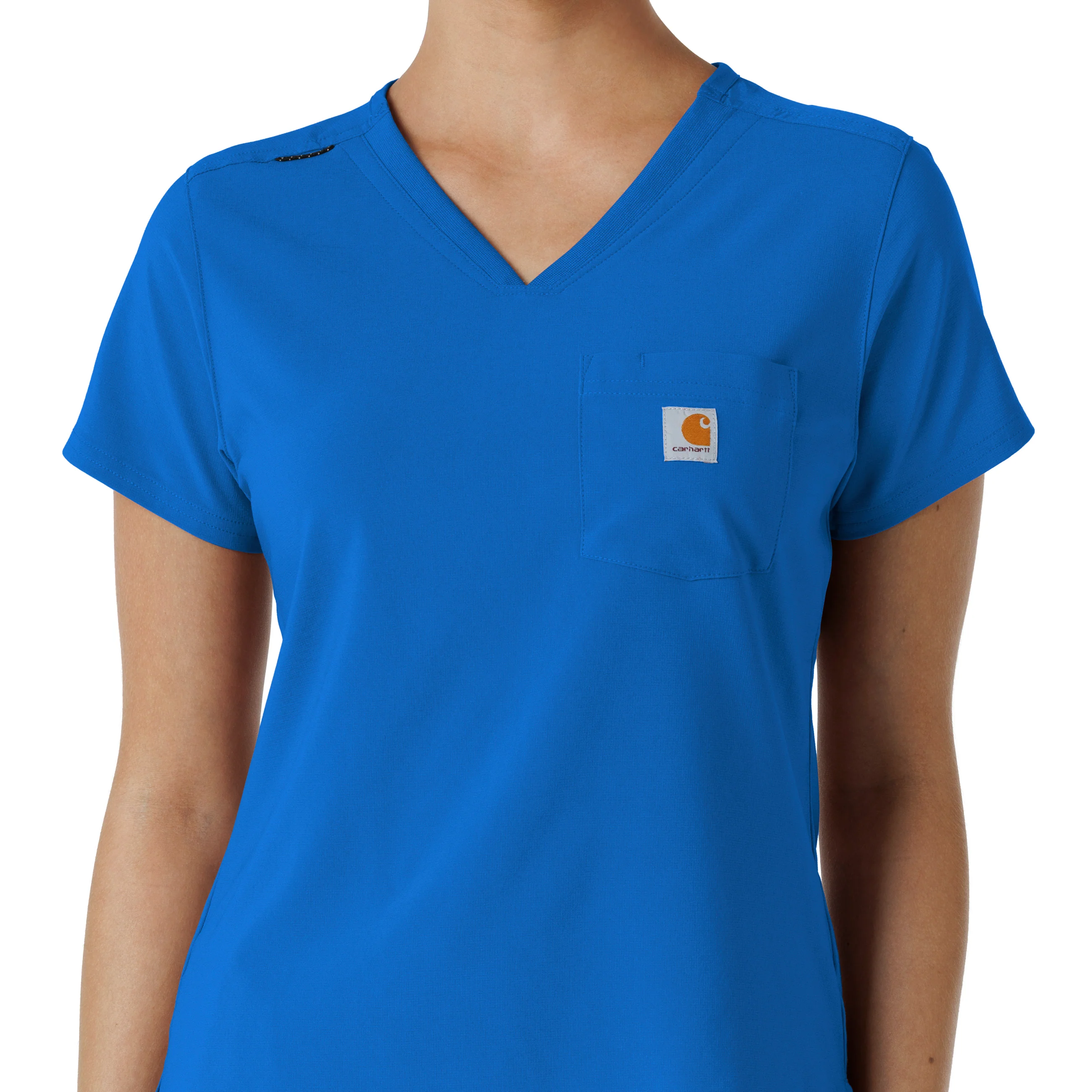 Carhartt Force Cross-Flex Women's Tuck-In Scrub Top - Royal - Image 5