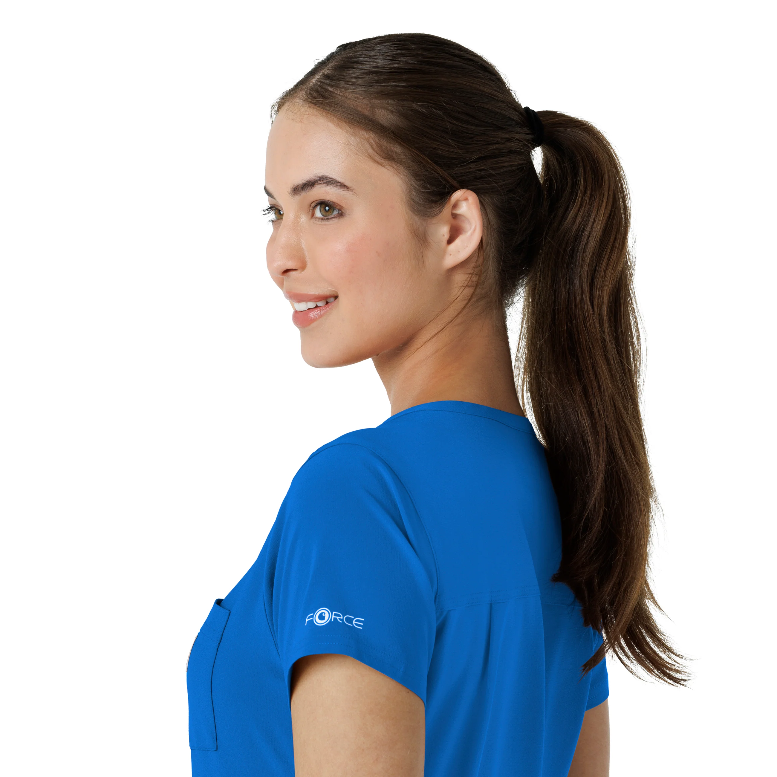 Carhartt Force Cross-Flex Women's Tuck-In Scrub Top - Royal - Image 9