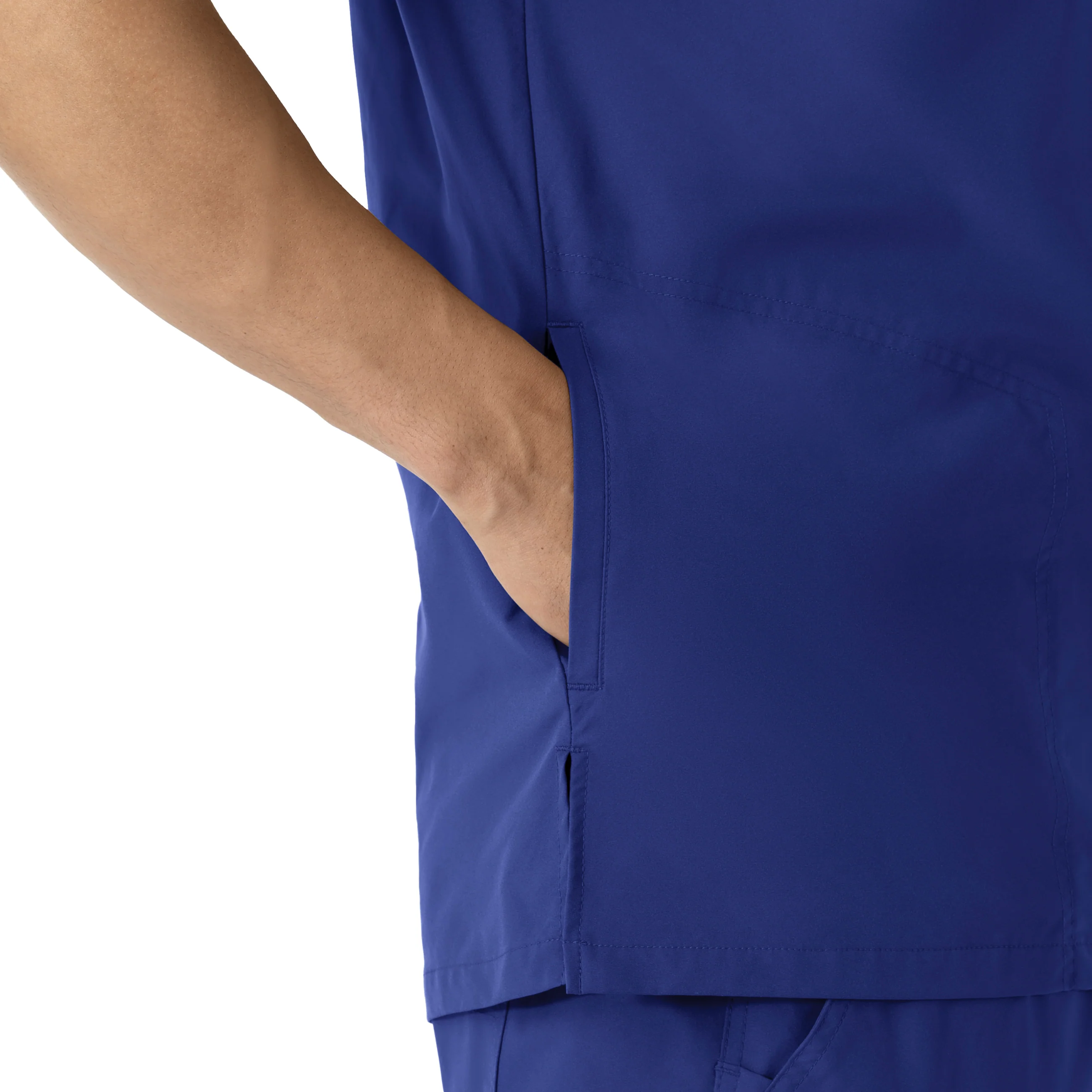 Carhartt Force Essentials Men's V-Neck Shirttail Scrub Top - Galaxy Blue - Image 5