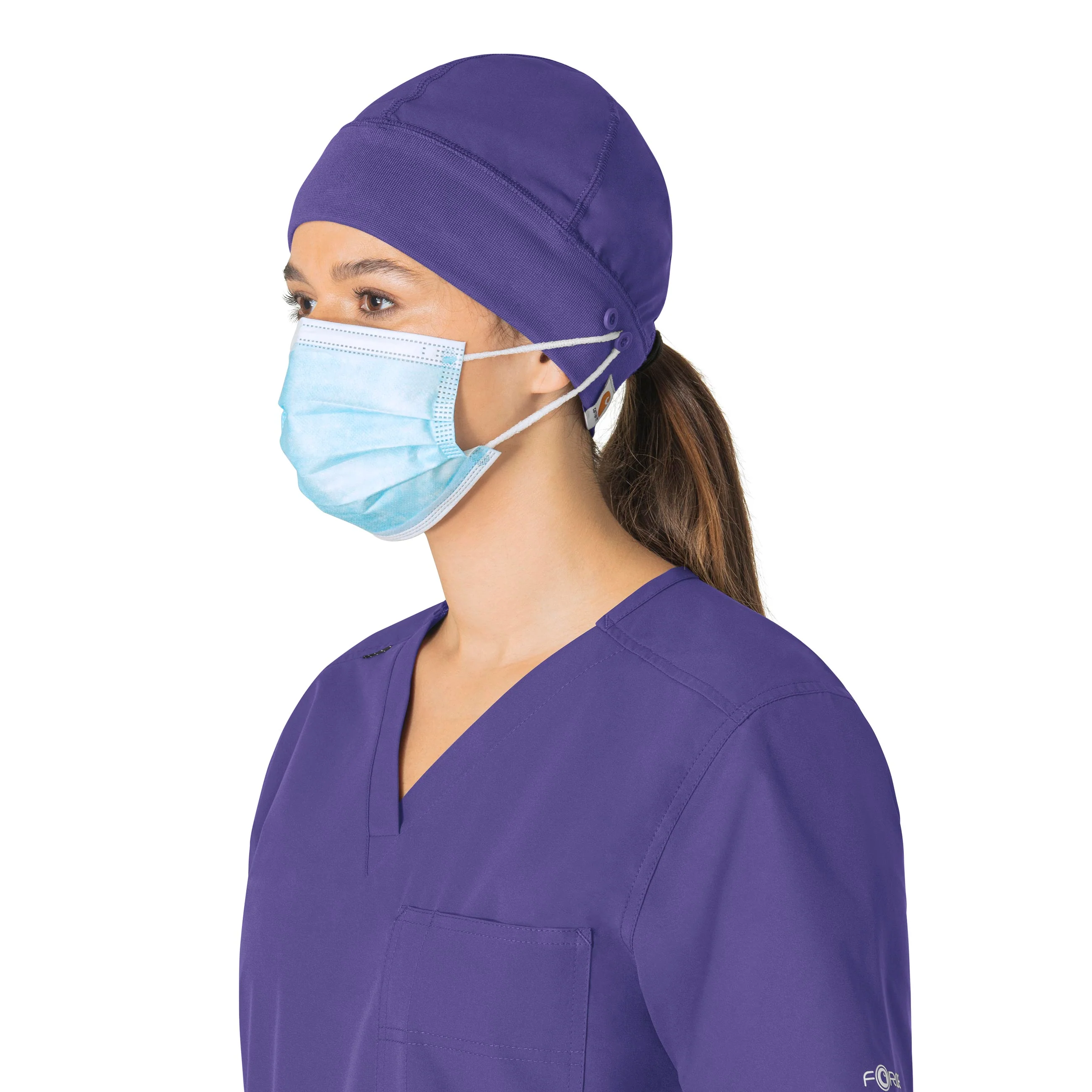 Carhartt Force Essentials Unisex Beanie Scrub Cap - Grape - Image 3