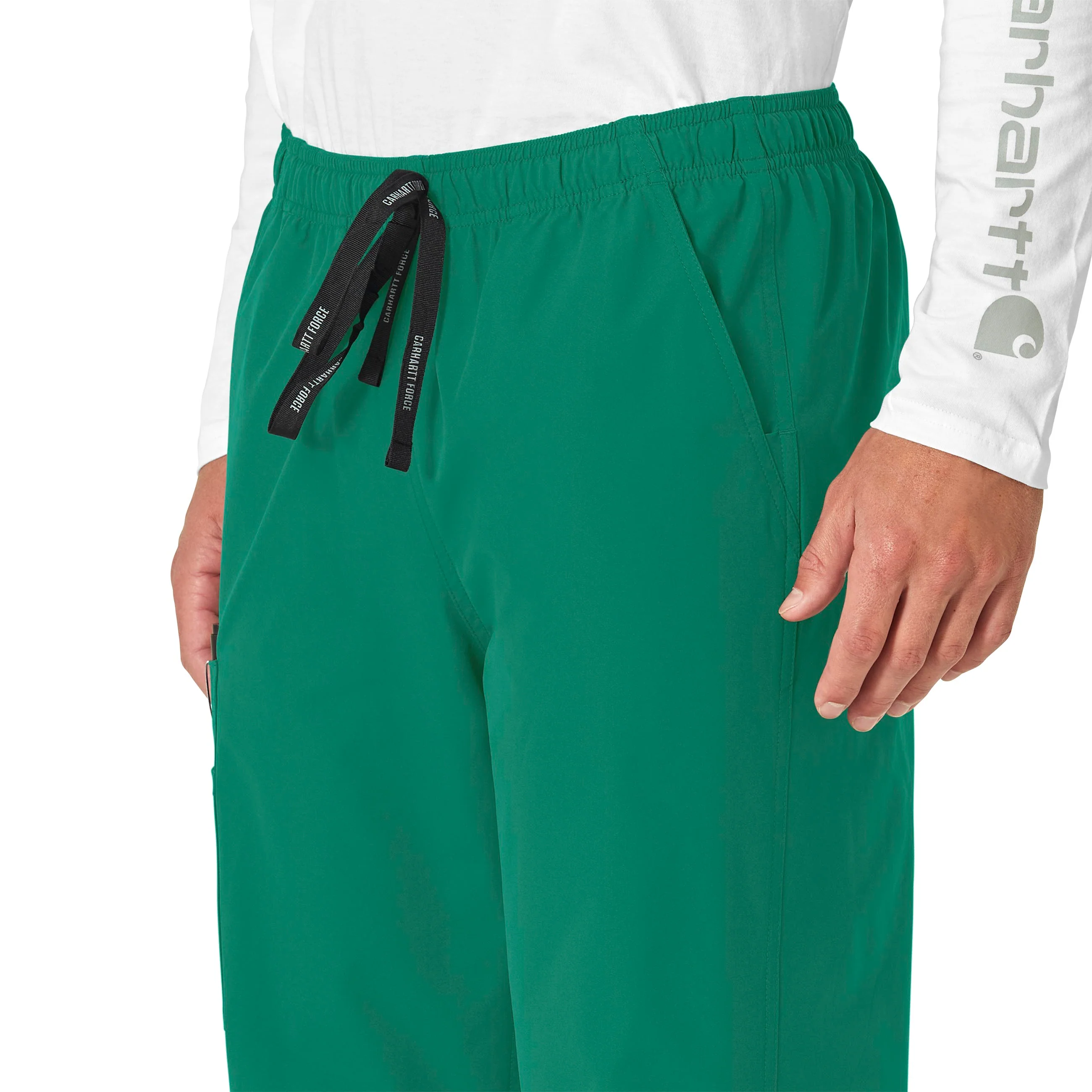 Carhartt Force Essentials Unisex Elastic Waist Cargo Scrub Pant - Hunter - Image 4