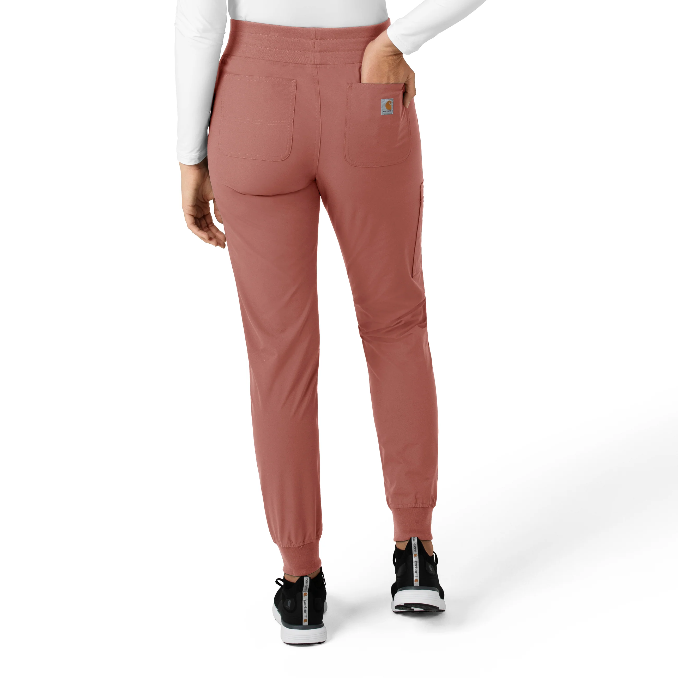 Carhartt Force Essentials Women's Jogger Scrub Pant - Wildrose - Image 2