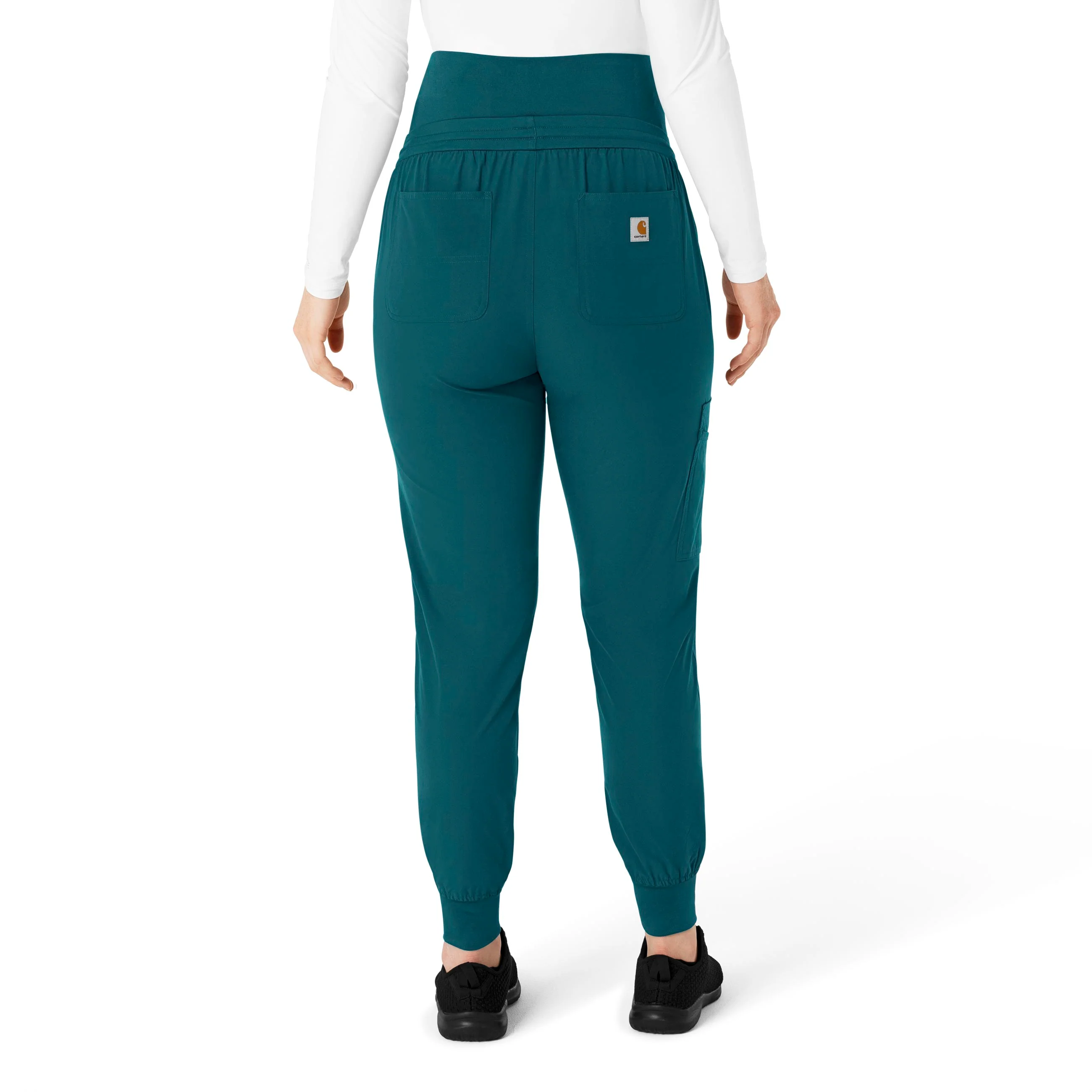 Carhartt Force Essentials Women's Maternity Jogger Scrub Pant - Caribbean - Image 2
