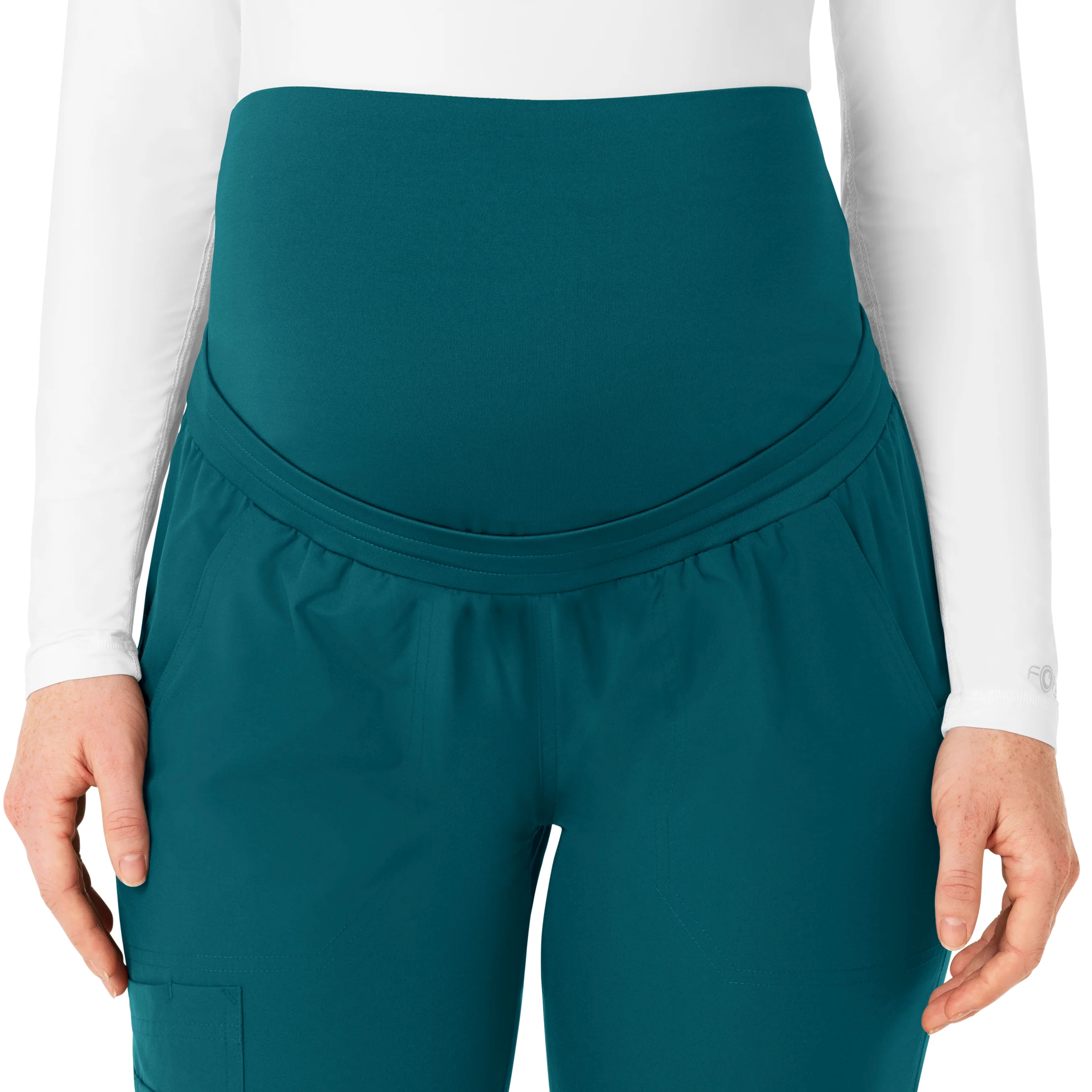Carhartt Force Essentials Women's Maternity Jogger Scrub Pant - Caribbean - Image 4