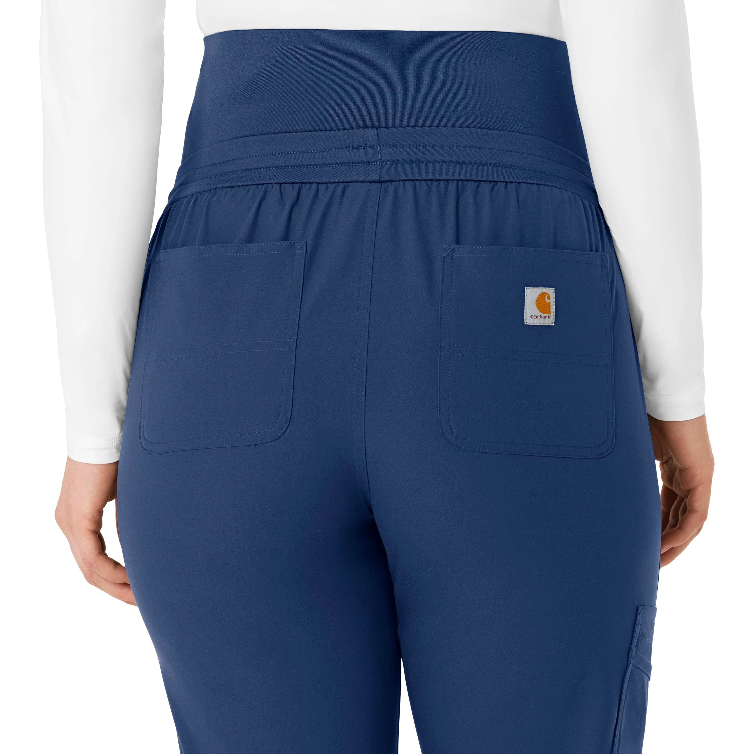 Carhartt Force Essentials Women's Maternity Jogger Scrub Pant - Navy - Image 6