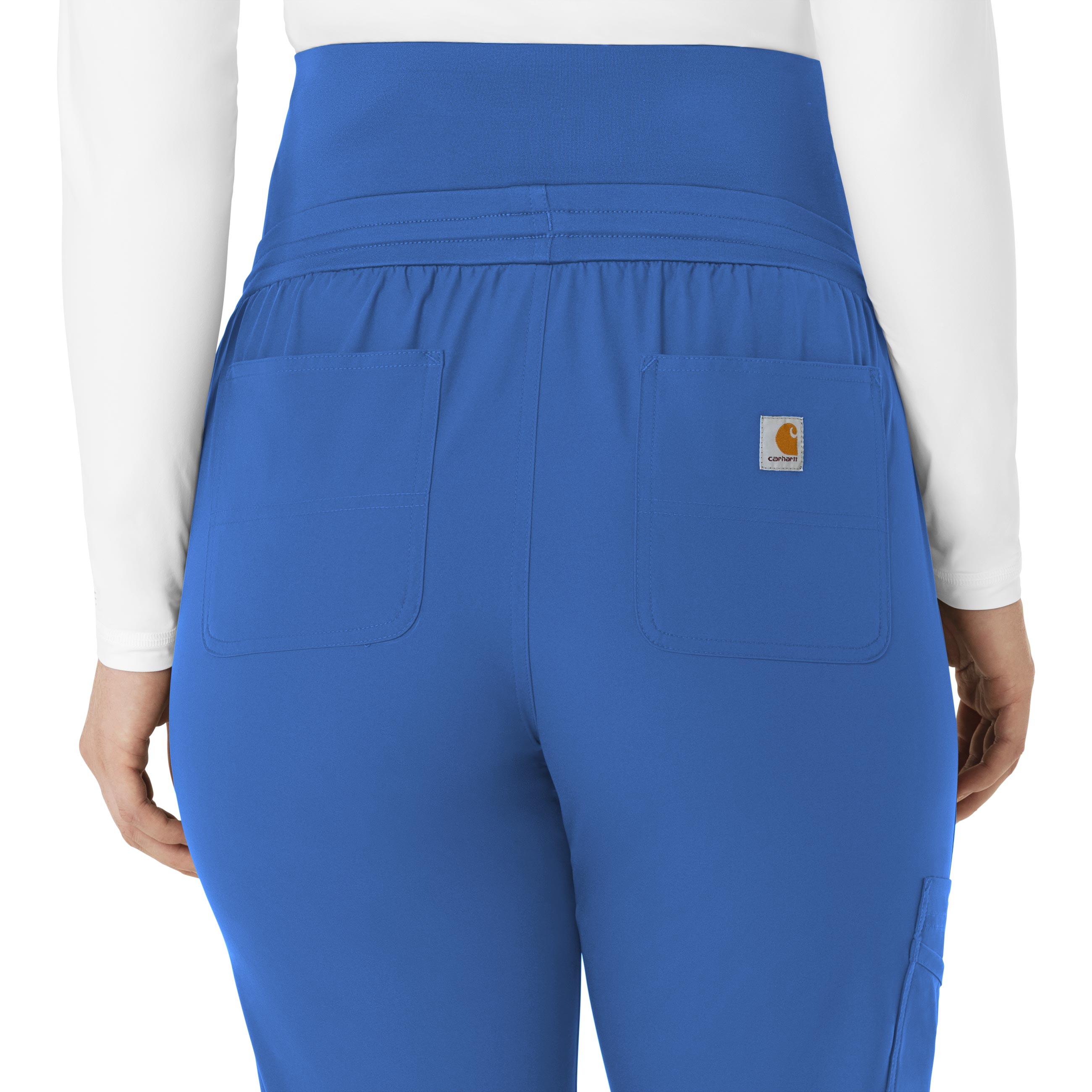 Carhartt Force Essentials Women's Maternity Jogger Scrub Pant - Royal - Image 6