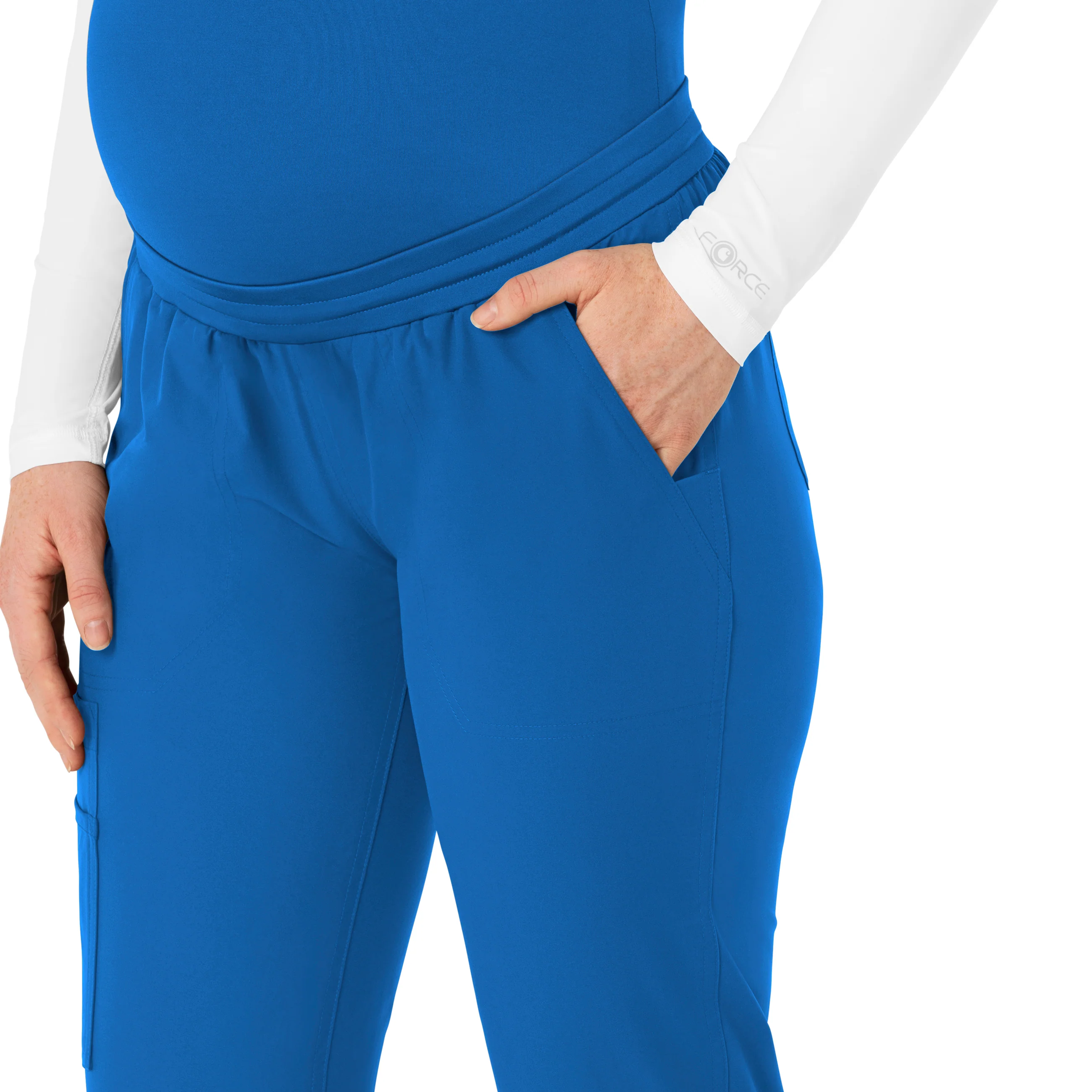 Carhartt Force Essentials Women's Maternity Jogger Scrub Pant - Royal - Image 7