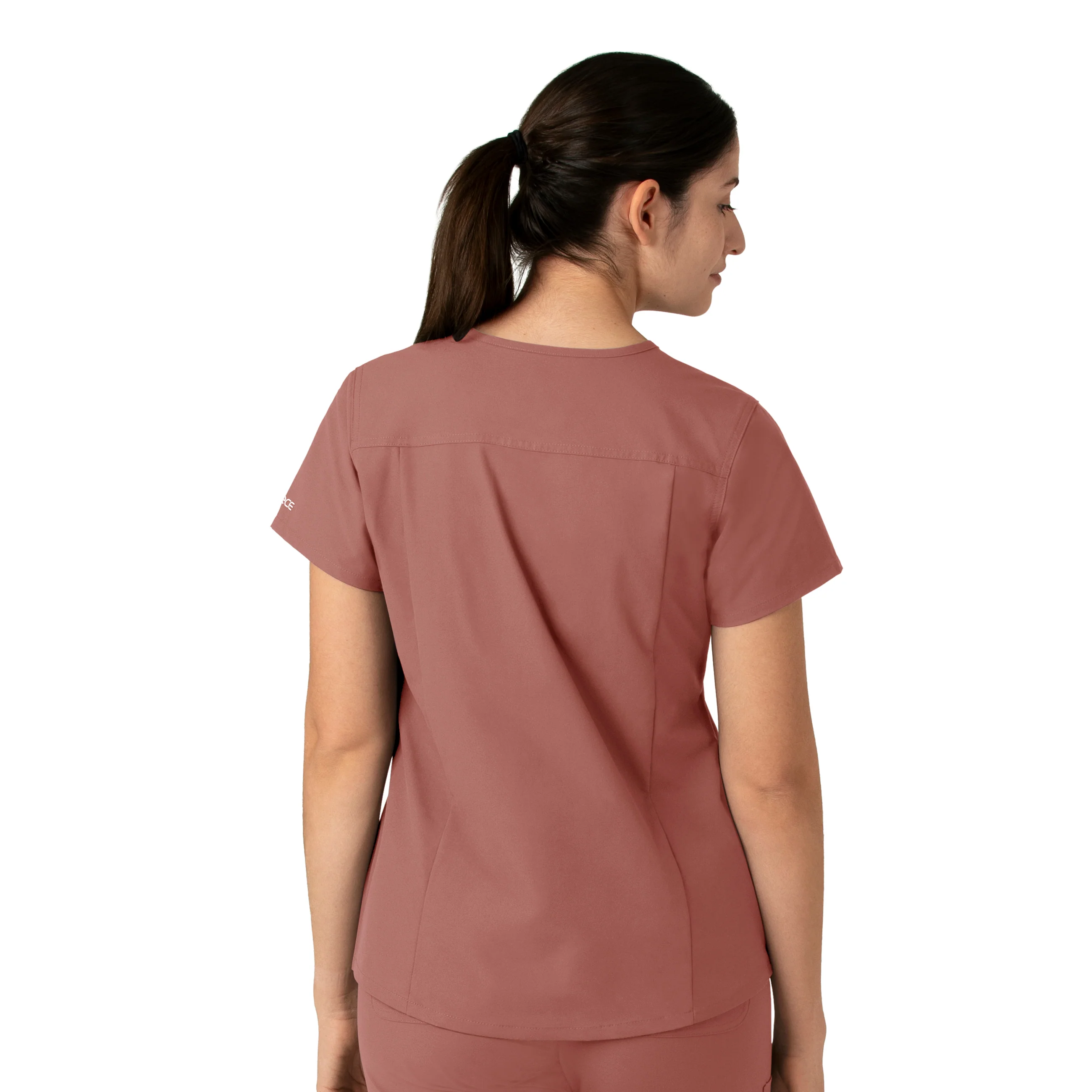 Carhartt Force Essentials Women's V-Neck Scrub Top - Wildrose - Image 2