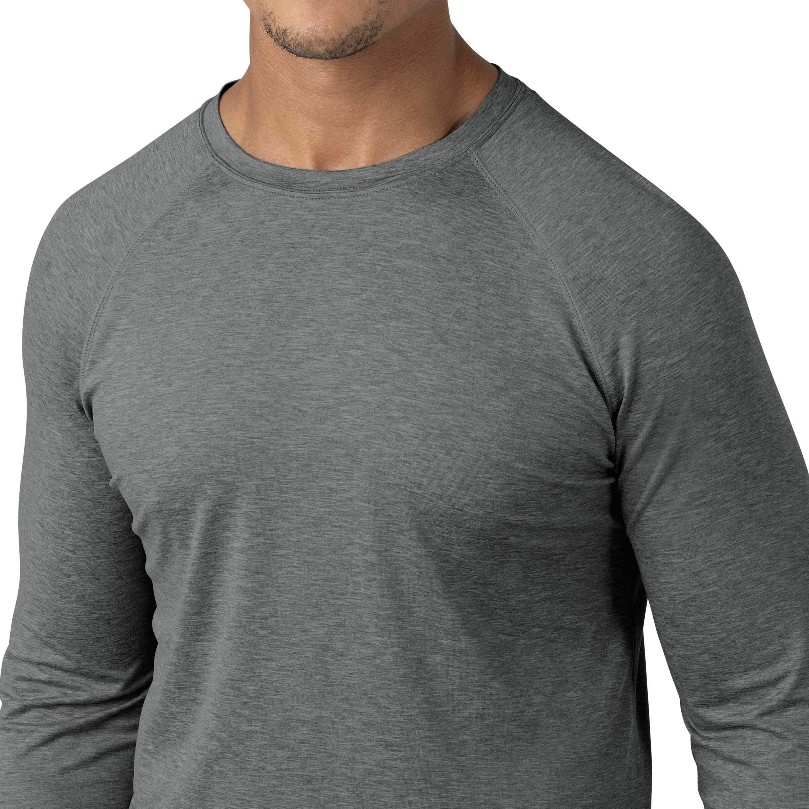 Carhartt Force Men's Long Sleeve Tee - Pewter Heather - Image 6