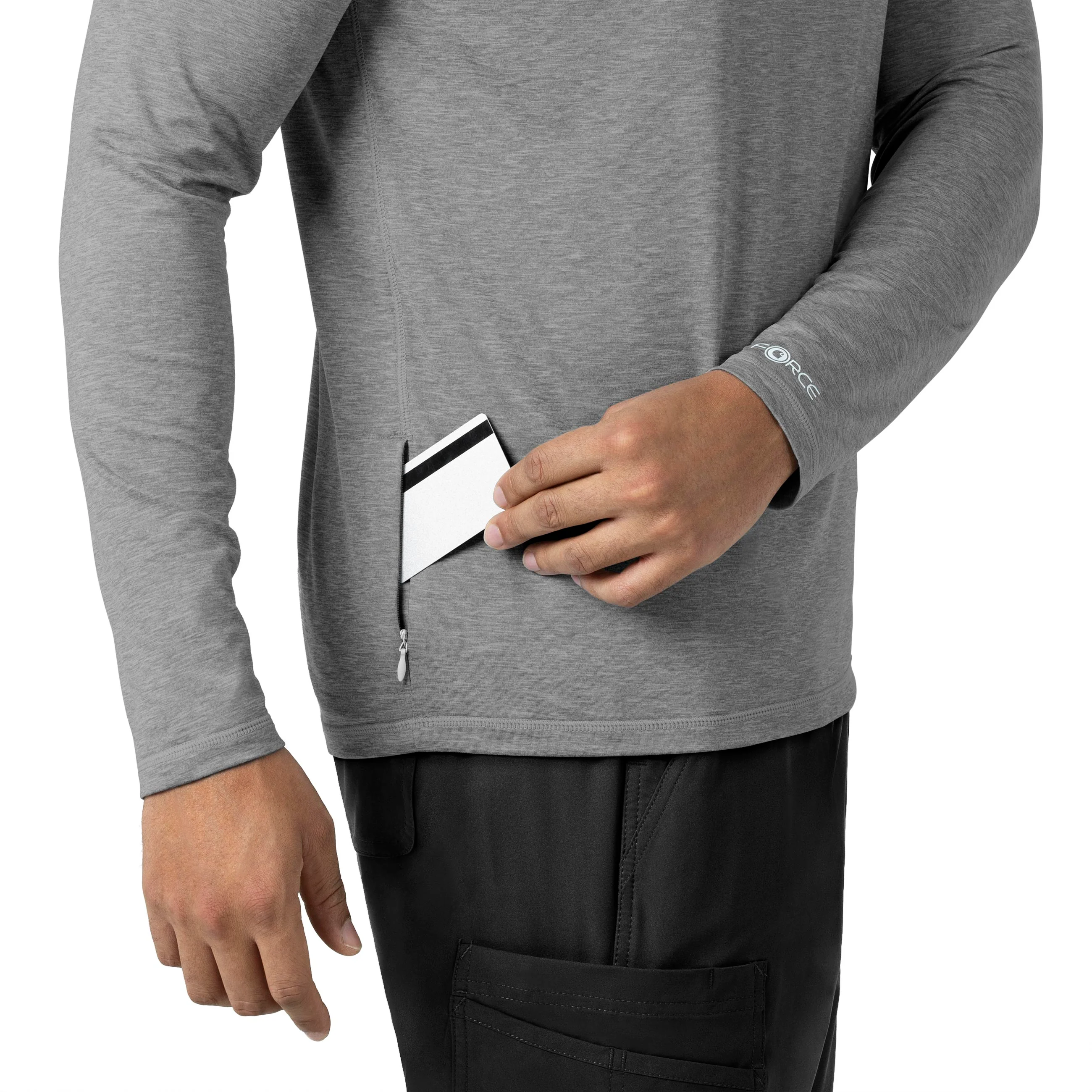 Carhartt Force Men's Performance Long Sleeve Tee - Grey Heather - Image 5