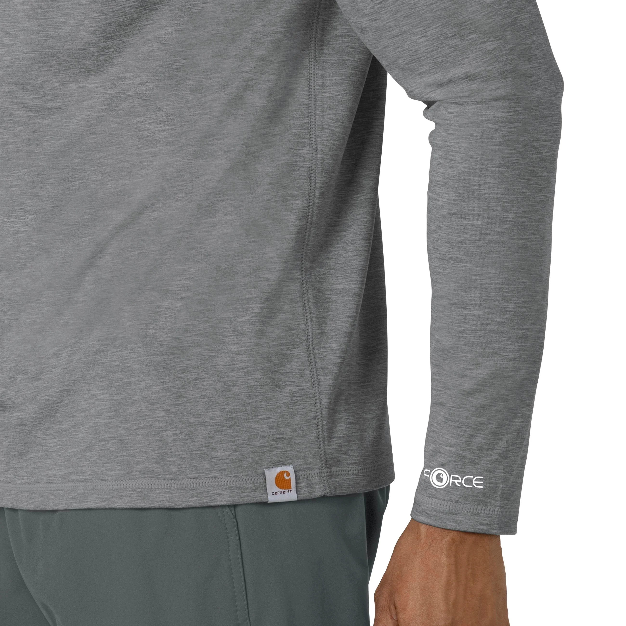 Carhartt Force Men's Performance Long Sleeve Tee - Grey Heather - Image 9