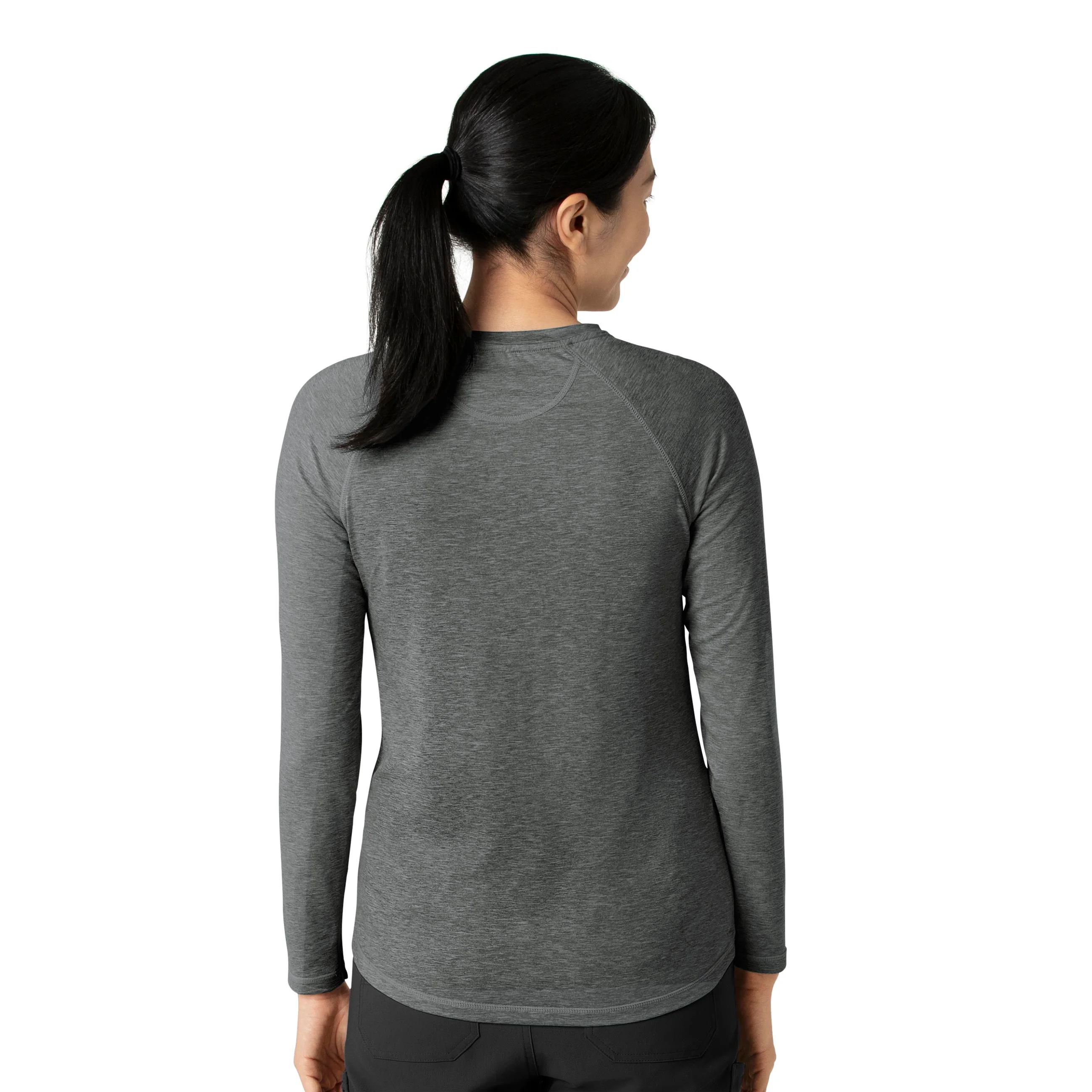 Carhartt Force Women's Performance Long Sleeve Tee - Pewter Heather - Image 2