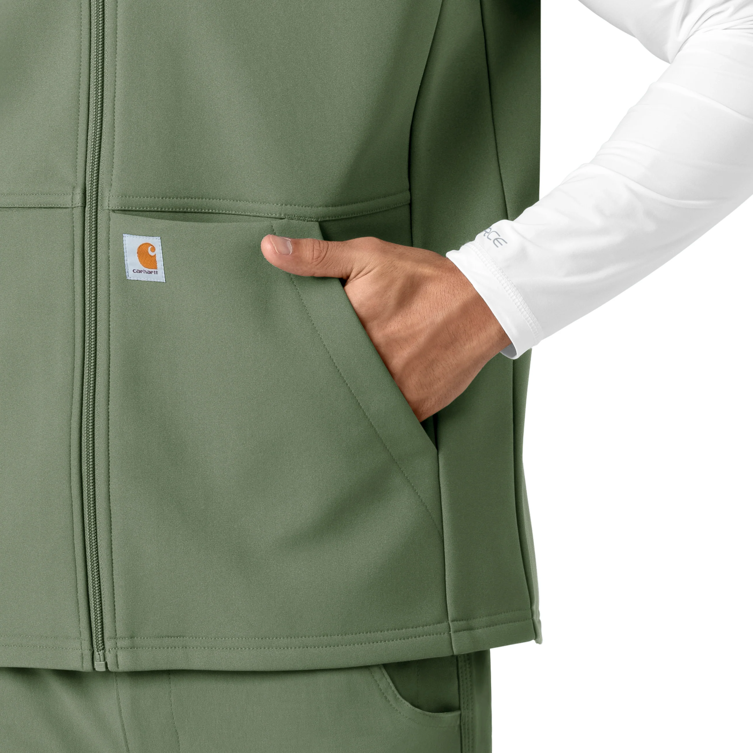Carhartt Rugged Flex Men's Bonded Fleece Vest - Olive - Image 8