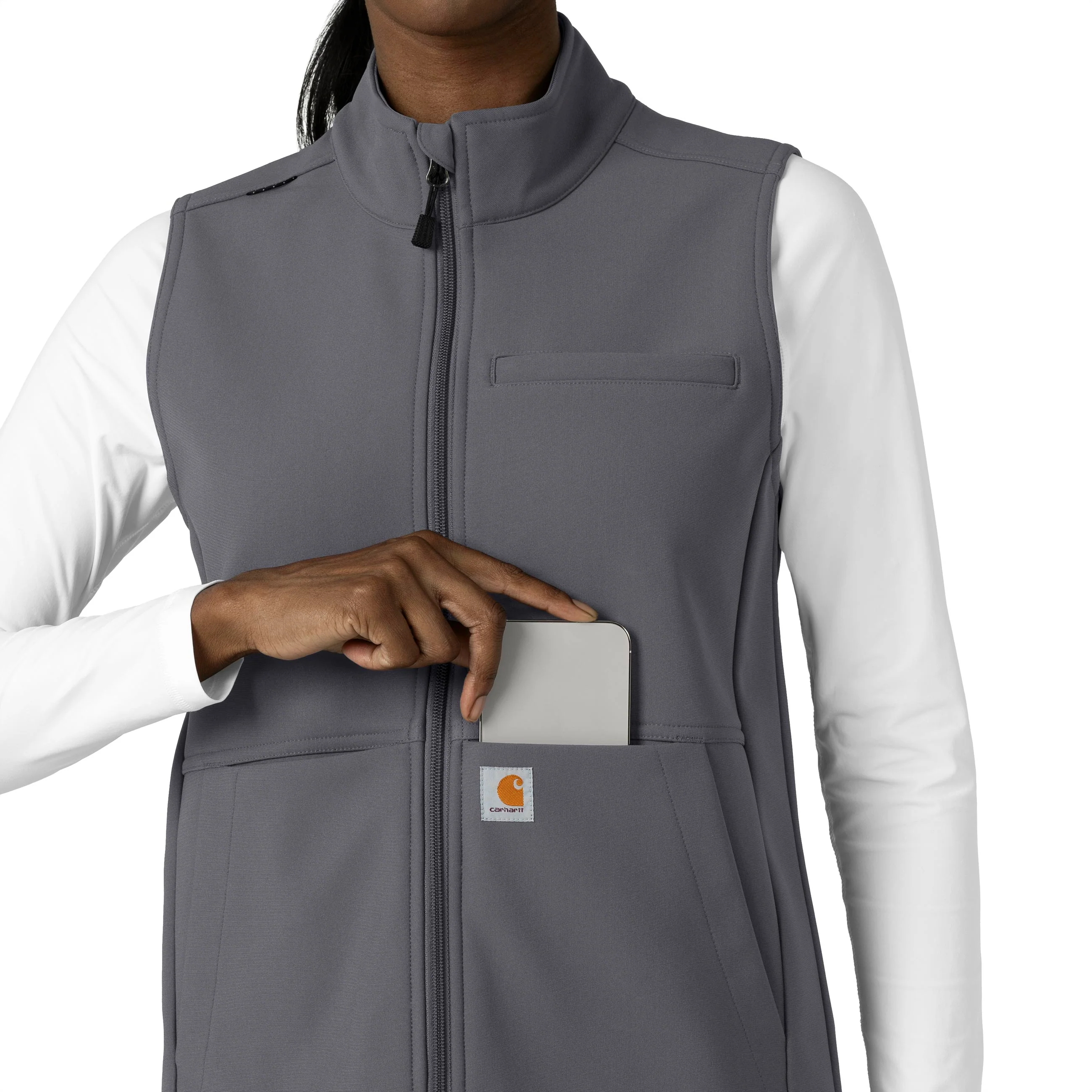 Carhartt Rugged Flex Women's Bonded Fleece Vest - Pewter - Image 6