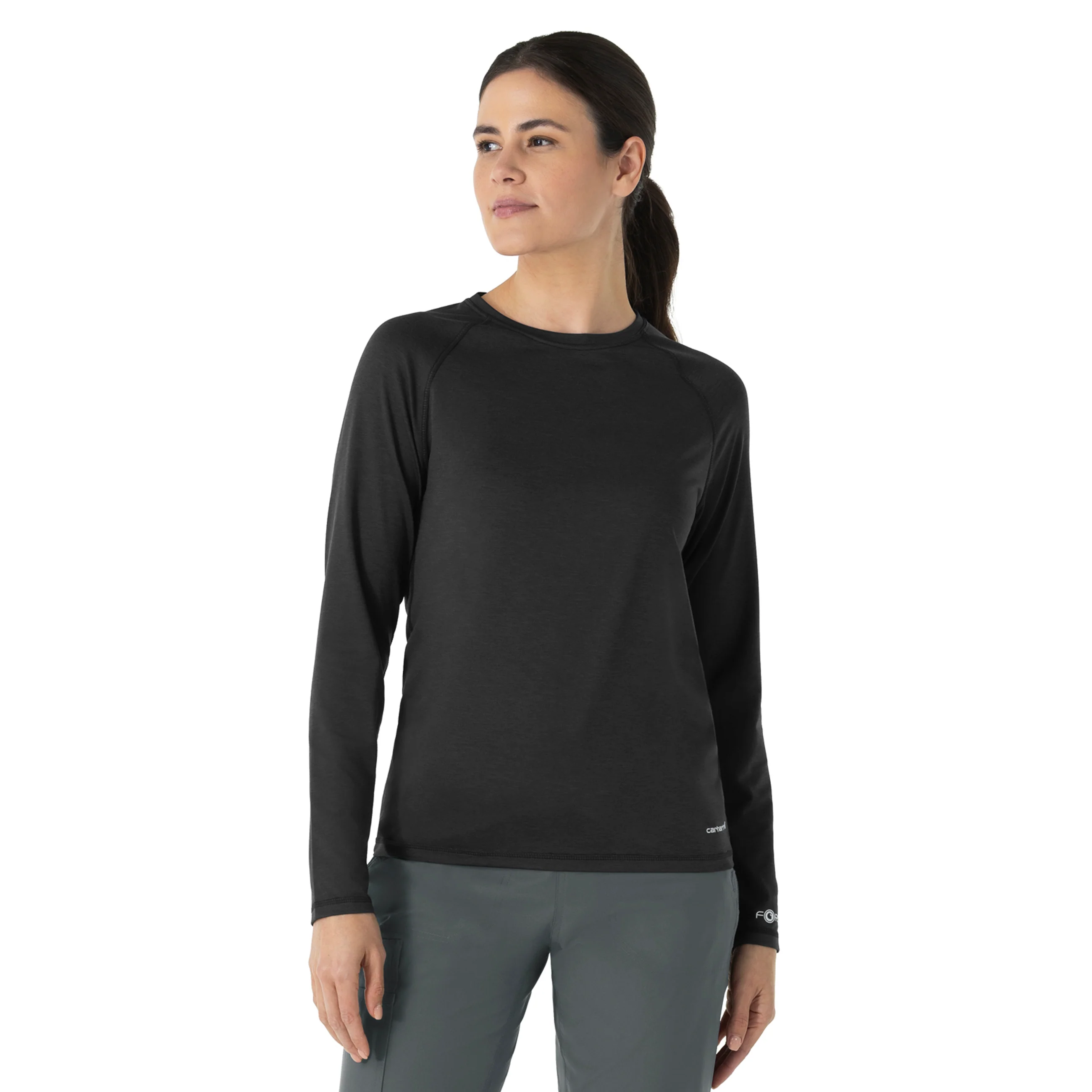 Carhartt Force Women's Performance Long Sleeve Tee - Black Heather