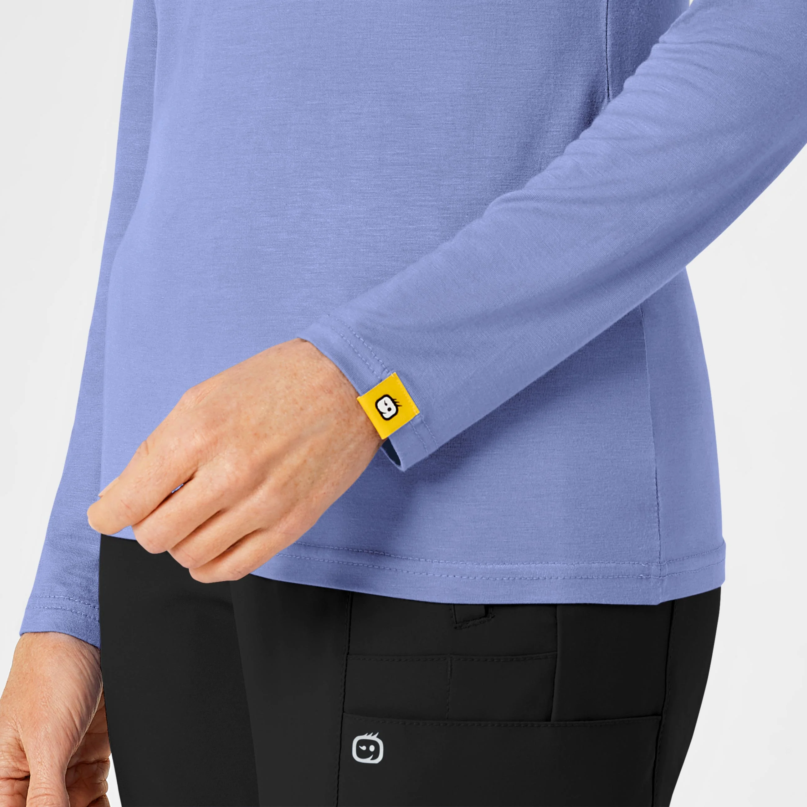 Long Sleeve Silky Tee - Ceil Blue - Image 6