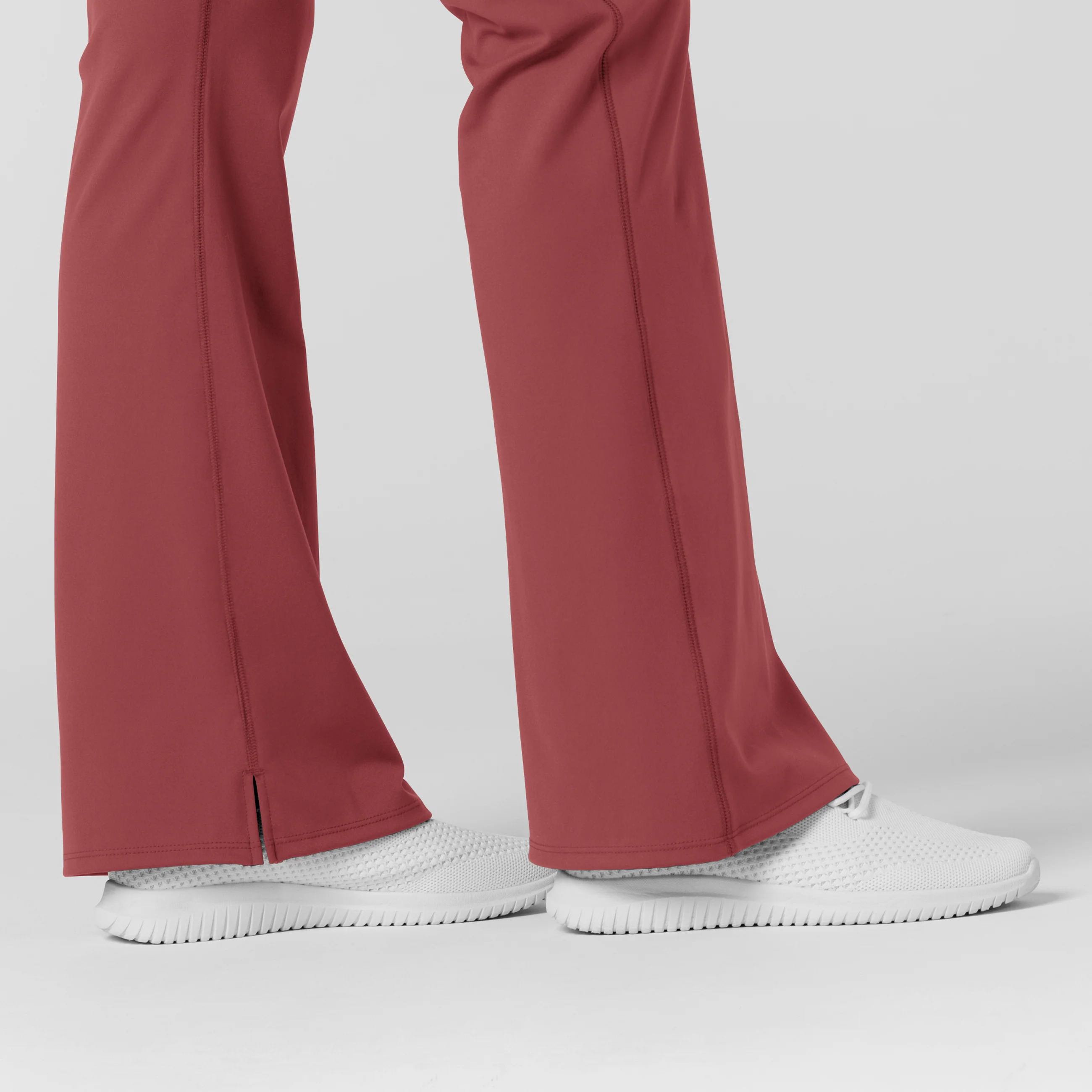 RENEW Knit Women's Flare Yoga Scrub Pant - Ruby - Image 9