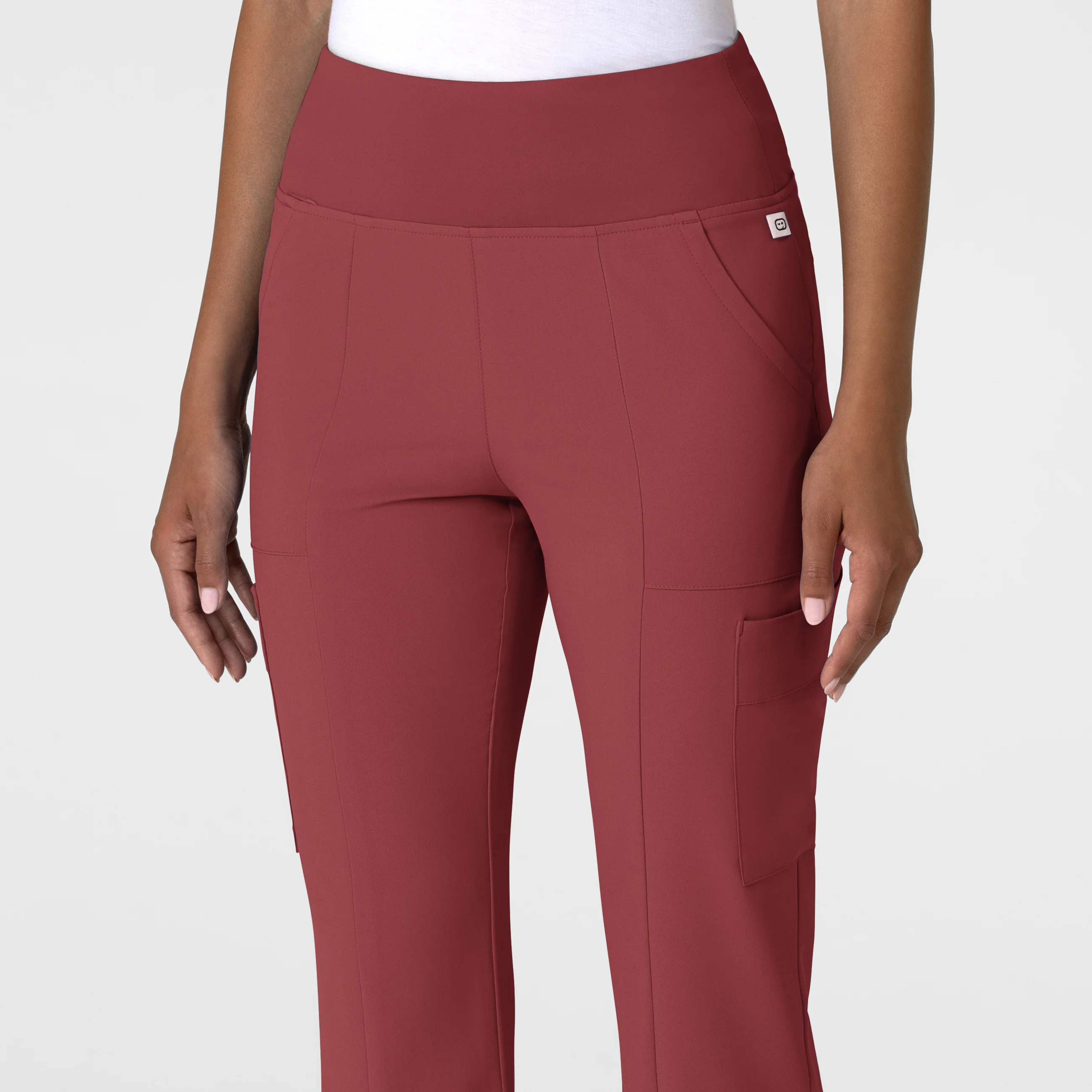 RENEW Women's Cargo Flare Scrub Pant - Ruby - Image 5