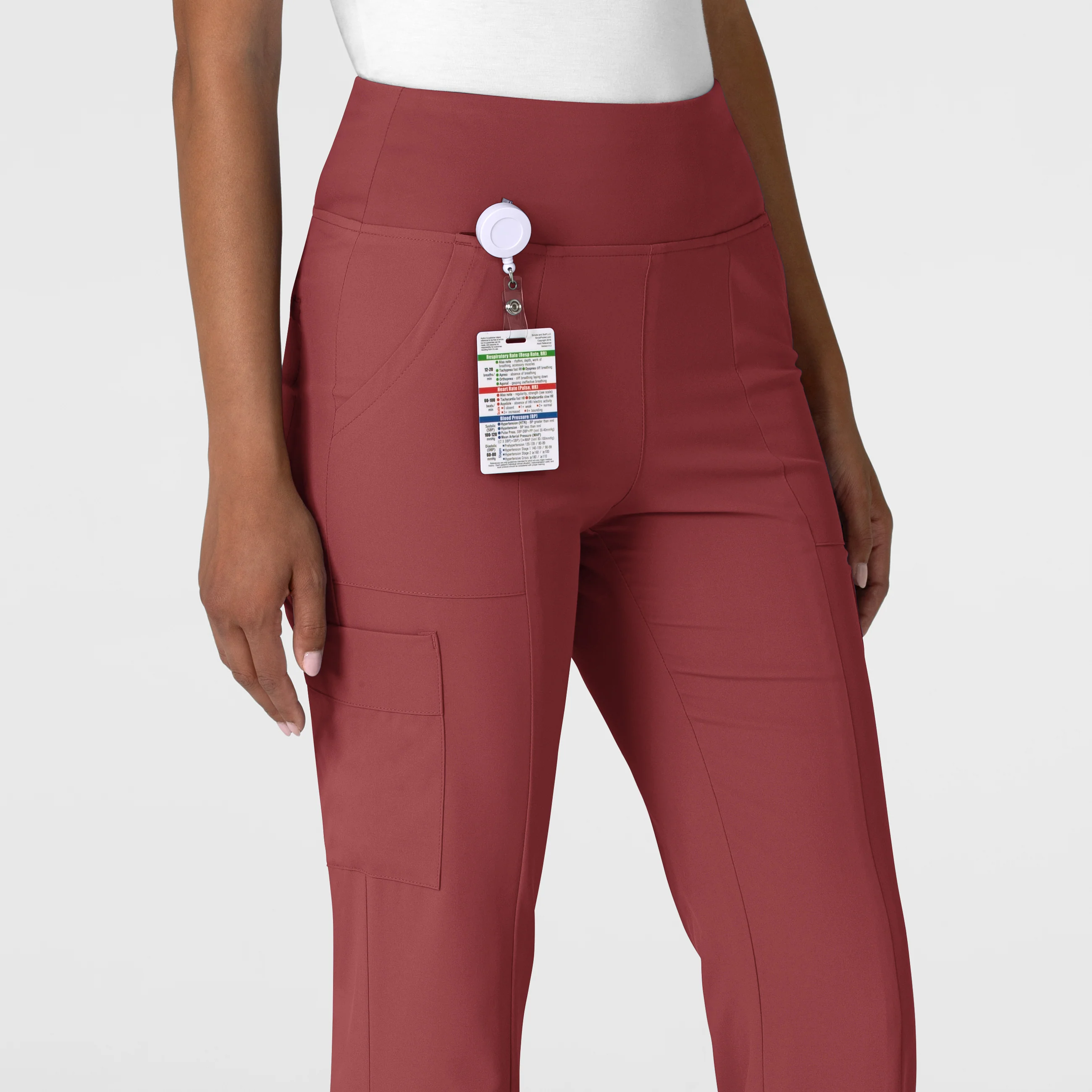 RENEW Women's Cargo Flare Scrub Pant - Ruby - Image 6