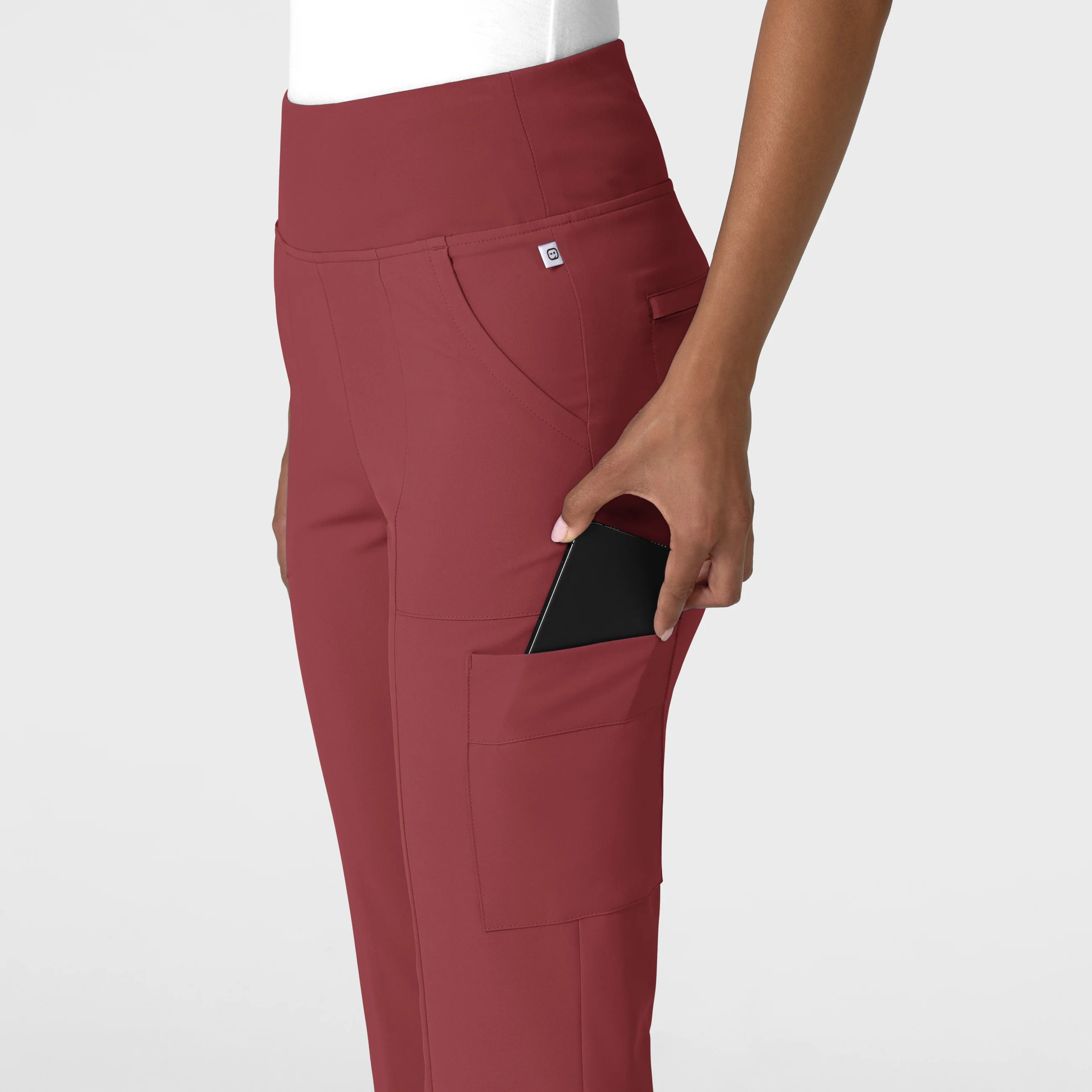 RENEW Women's Cargo Flare Scrub Pant - Ruby - Image 8