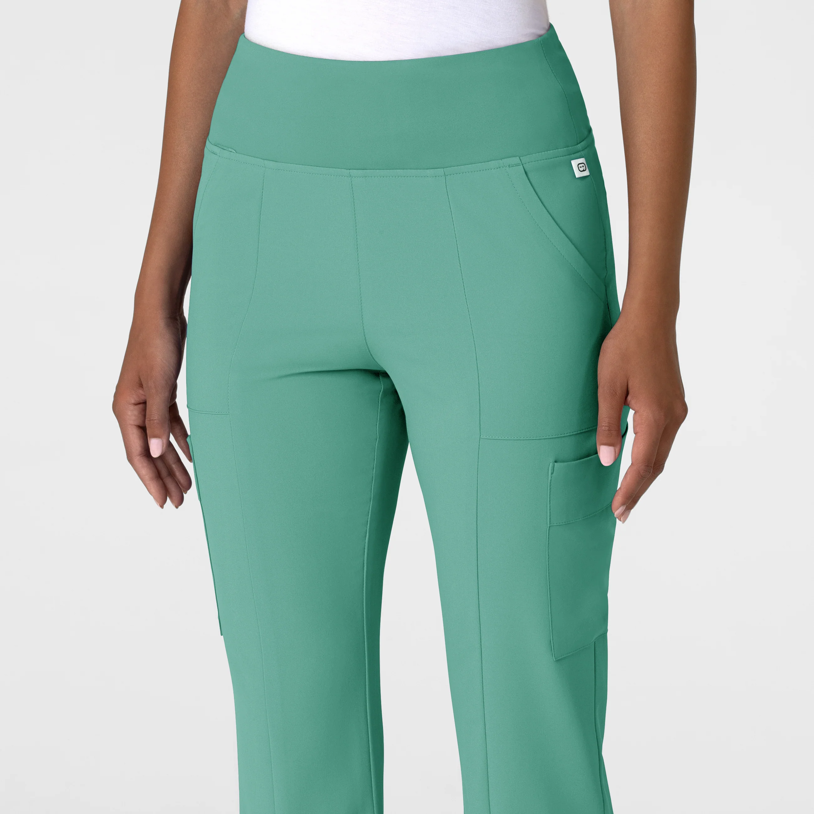 RENEW Women's Cargo Flare Scrub Pant - Turquoise - Image 5