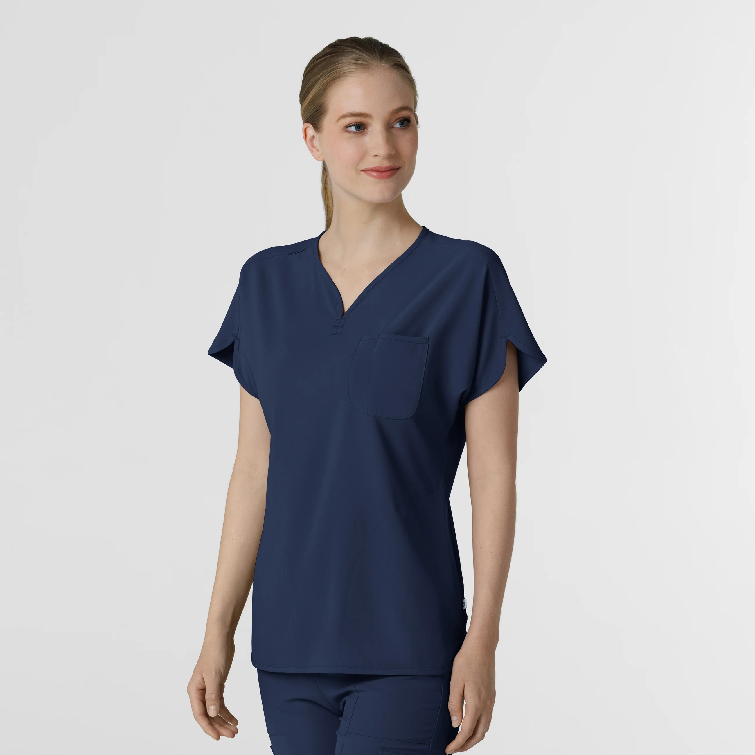 RENEW Women's Dolman Scrub Top - Navy - Image 4